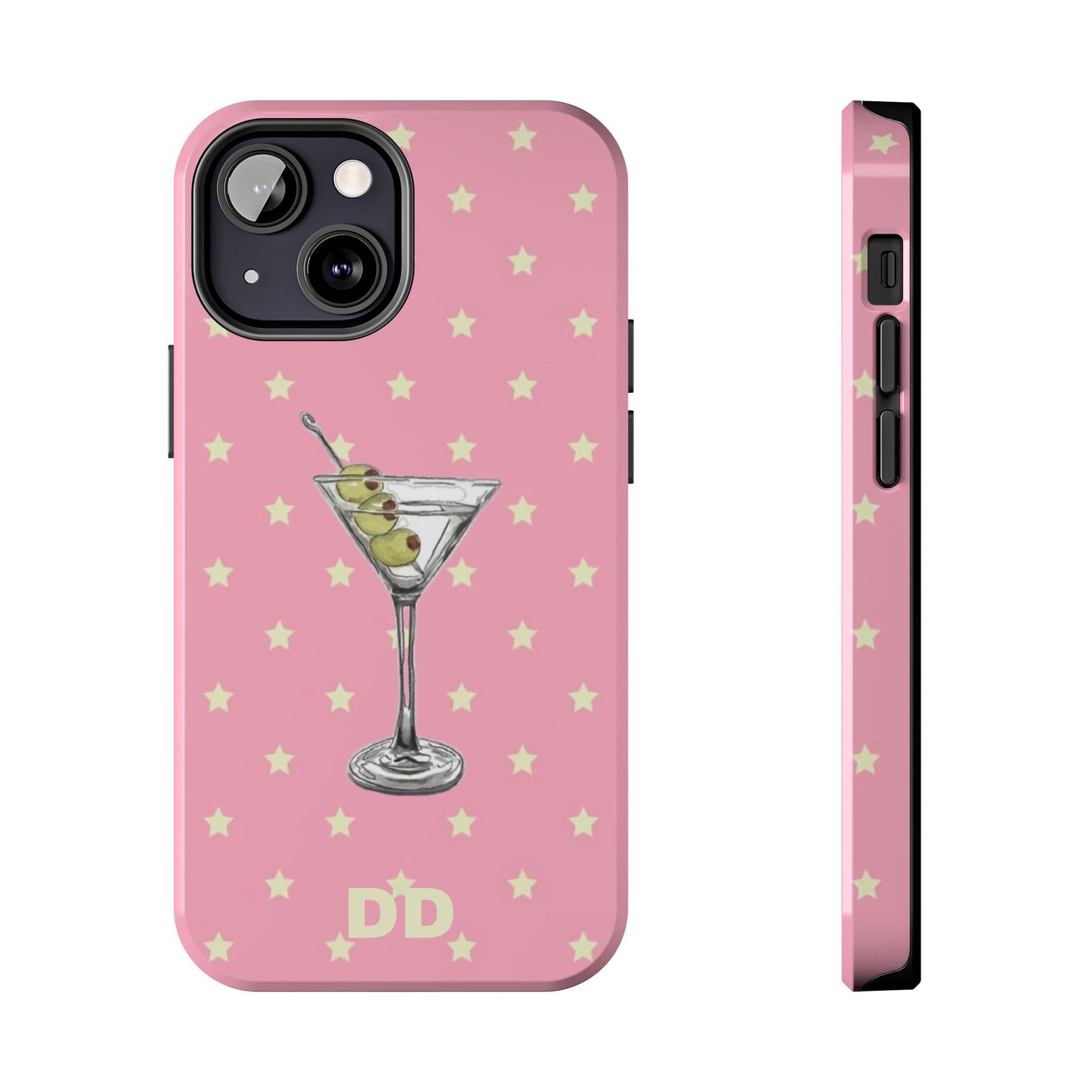 Martini Phone Case in Pink & Crème Stars