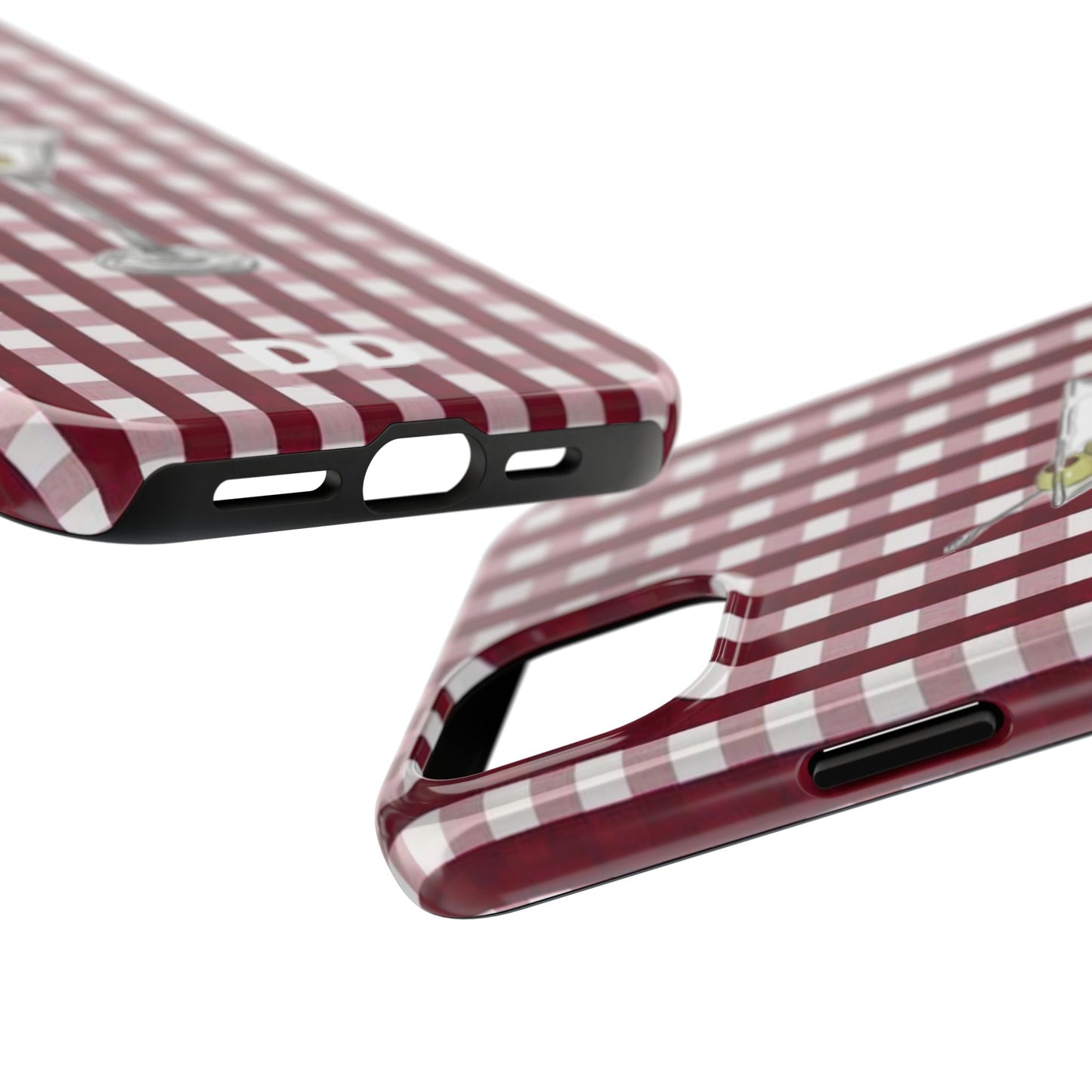 Martini Phone Case in Cherry Red Checker