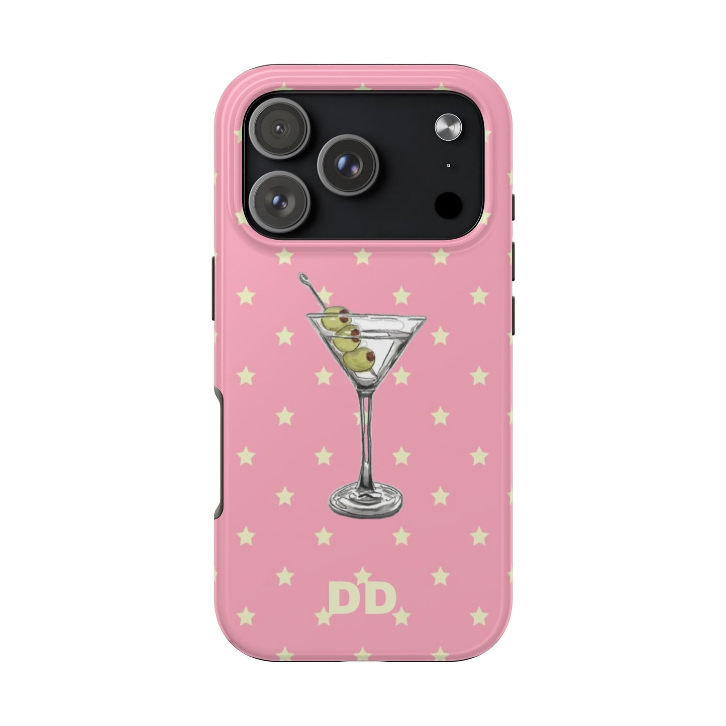 Martini Phone Case in Pink & Crème Stars