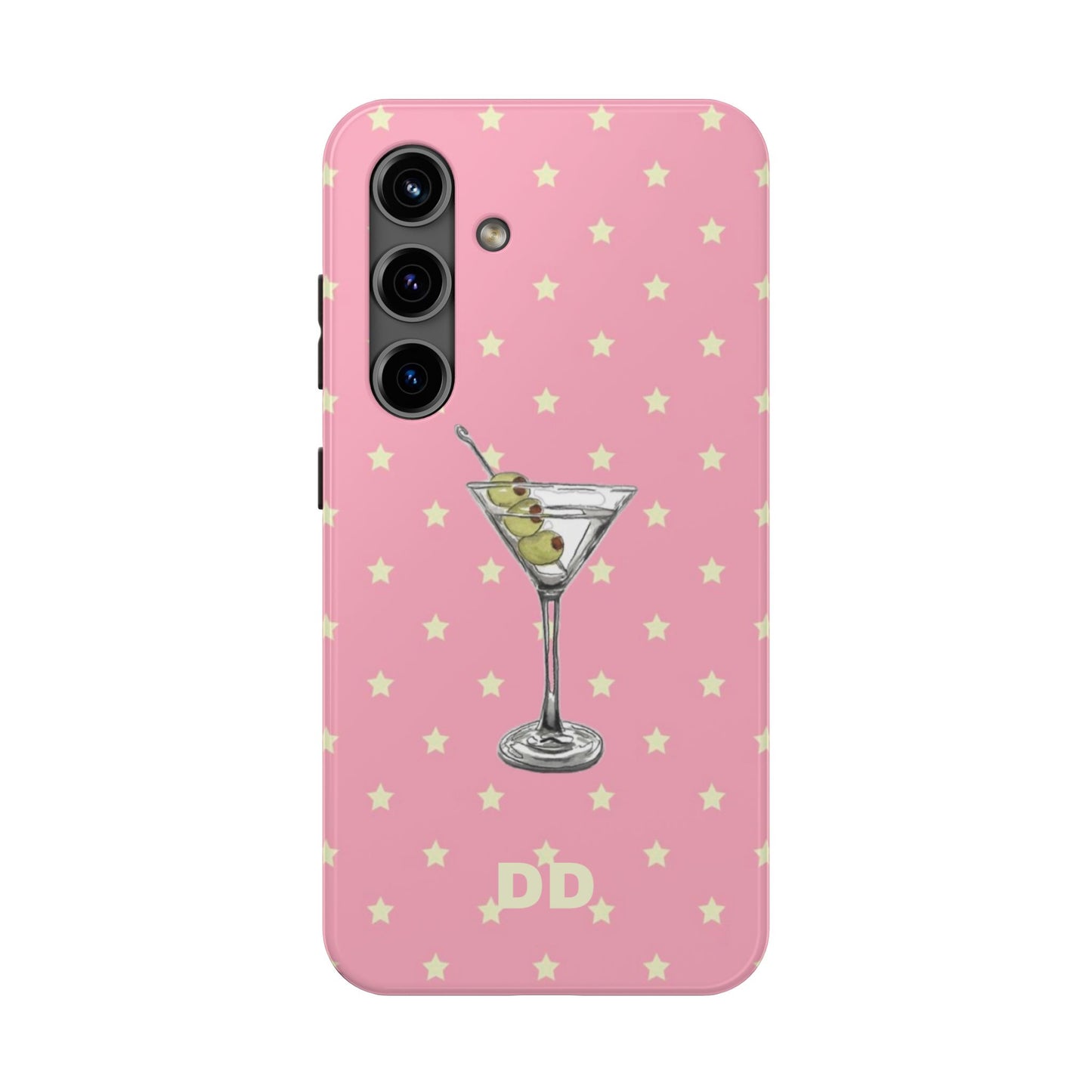 Martini Phone Case in Pink & Crème Stars