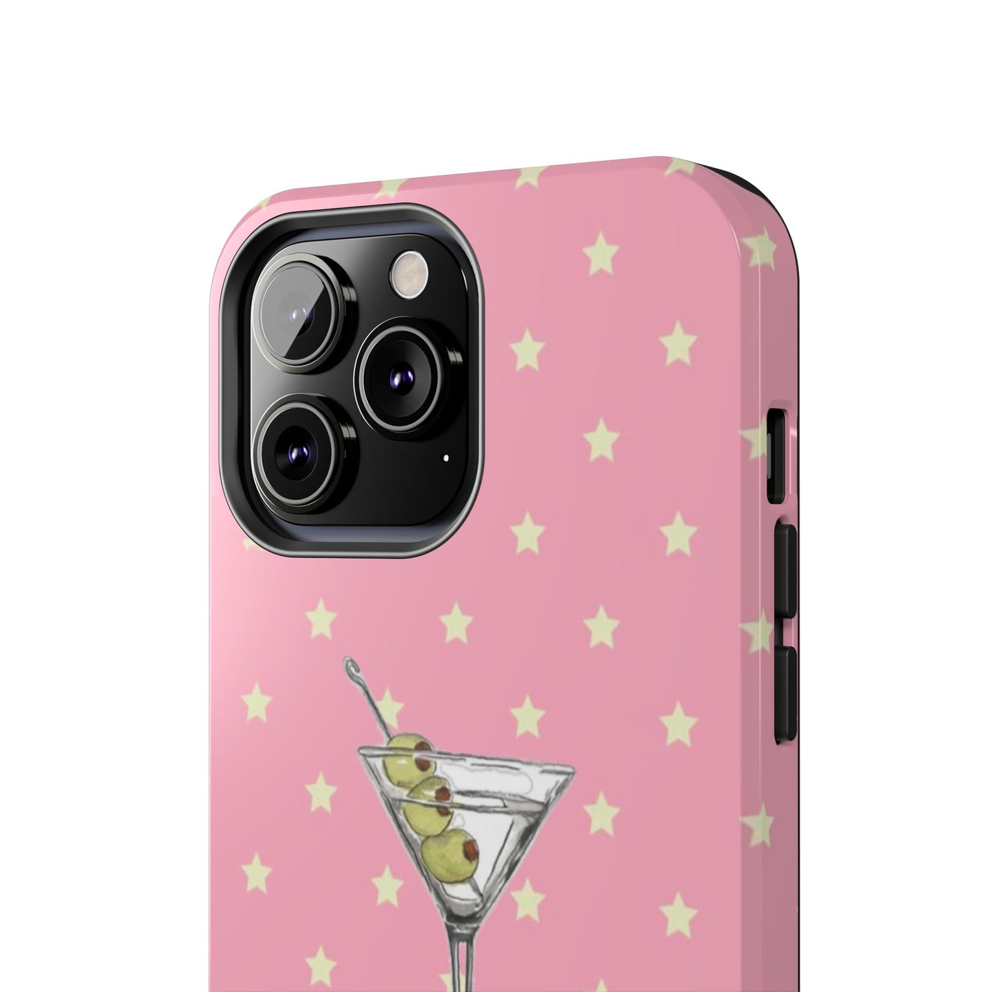 Martini Phone Case in Pink & Crème Stars