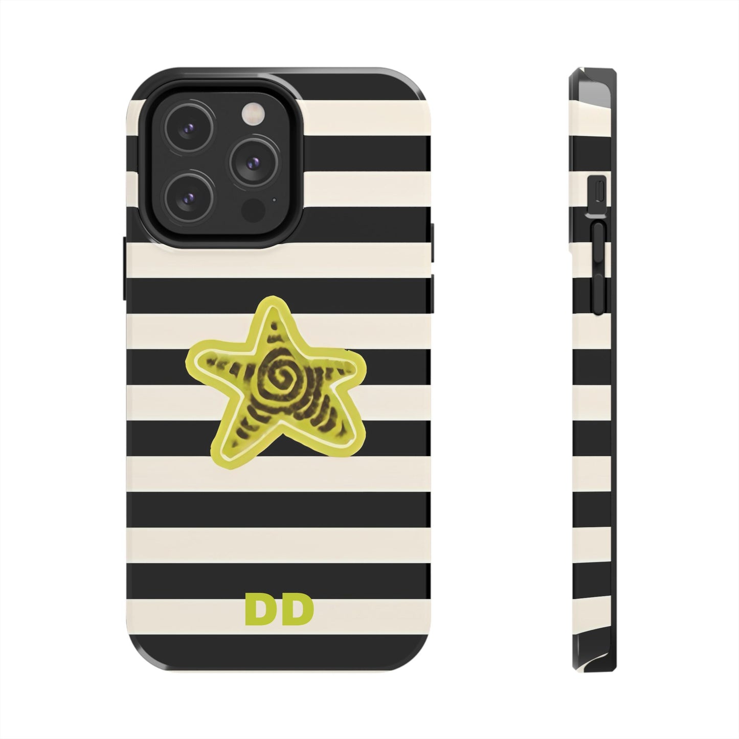Striped Lime Star Phone Case