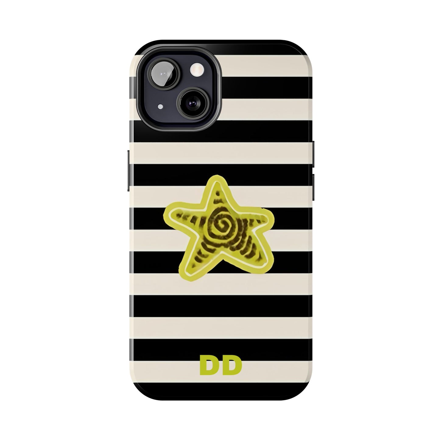 Striped Lime Star Phone Case