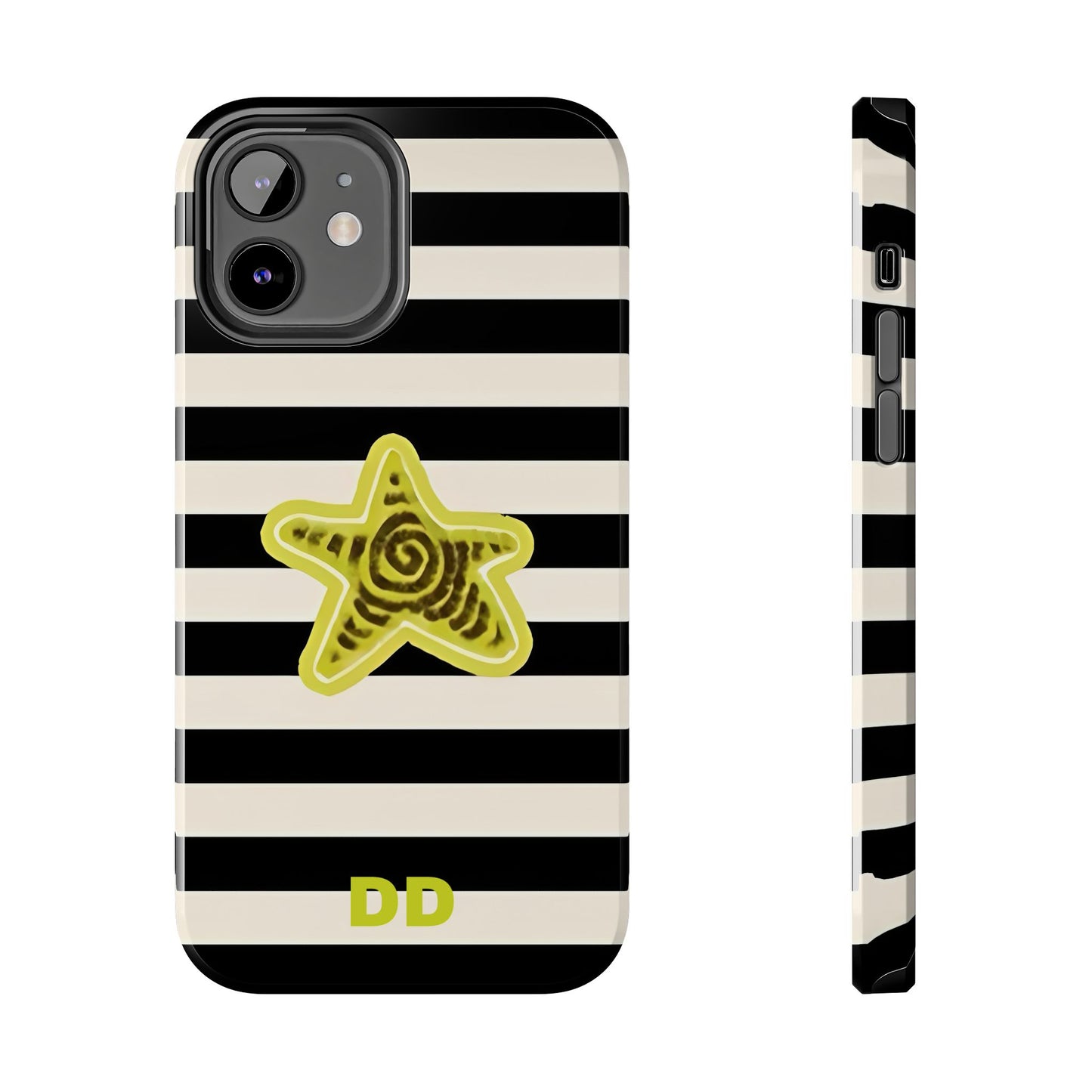 Striped Lime Star Phone Case