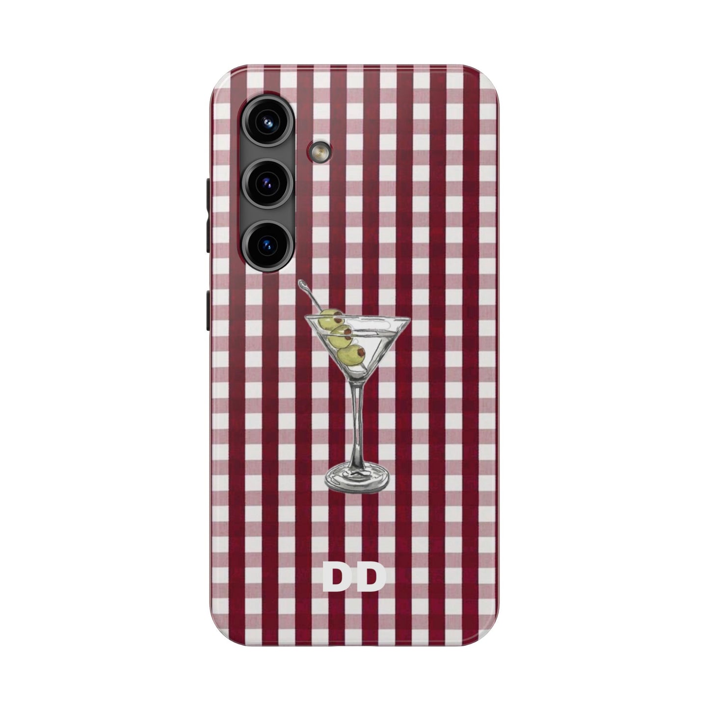 Martini Phone Case in Cherry Red Checker