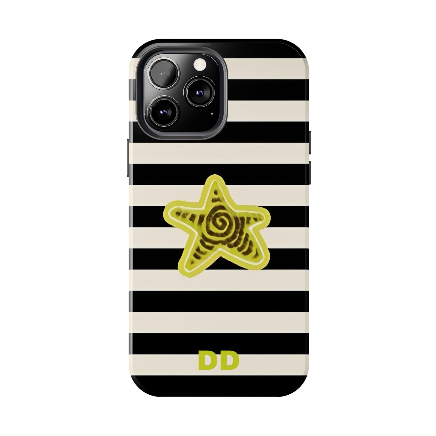 Striped Lime Star Phone Case