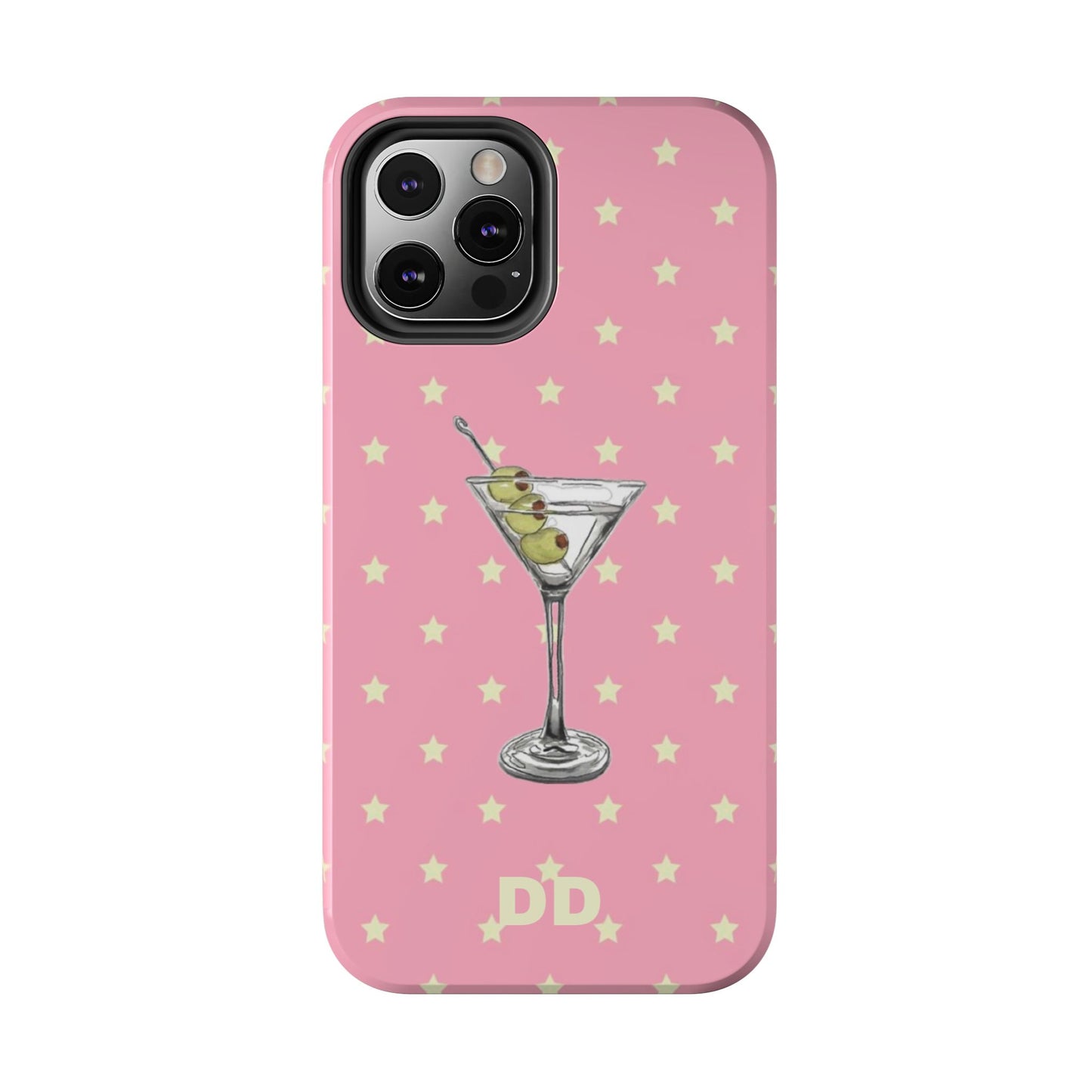 Martini Phone Case in Pink & Crème Stars