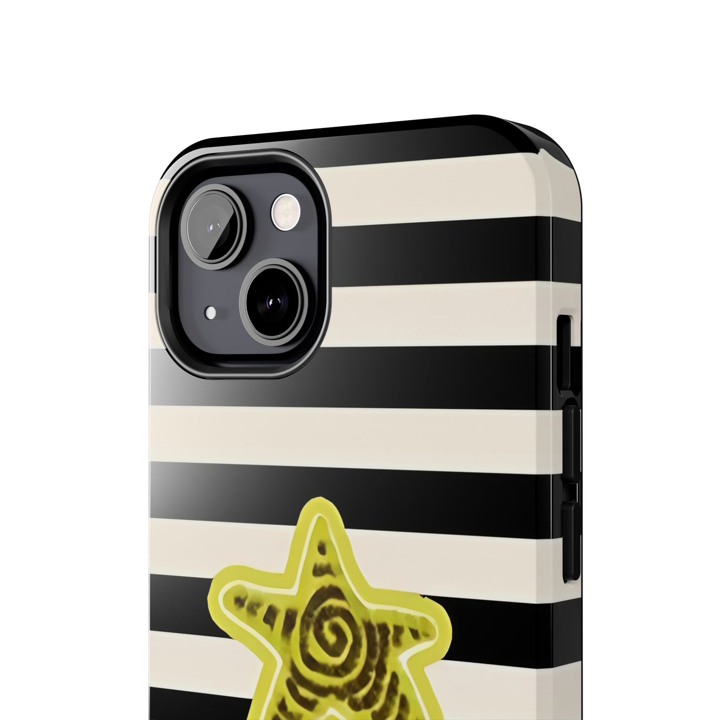 Striped Lime Star Phone Case