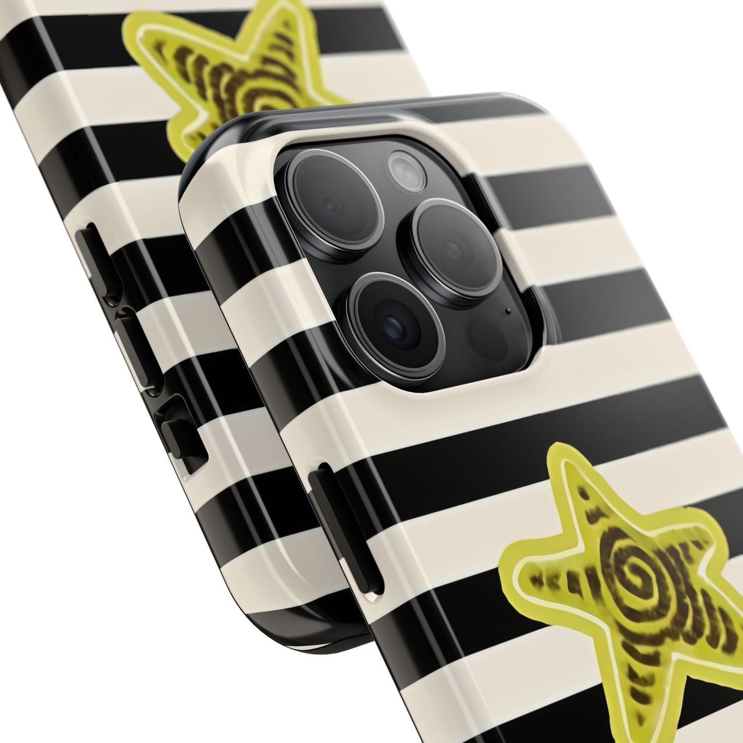 Striped Lime Star Phone Case
