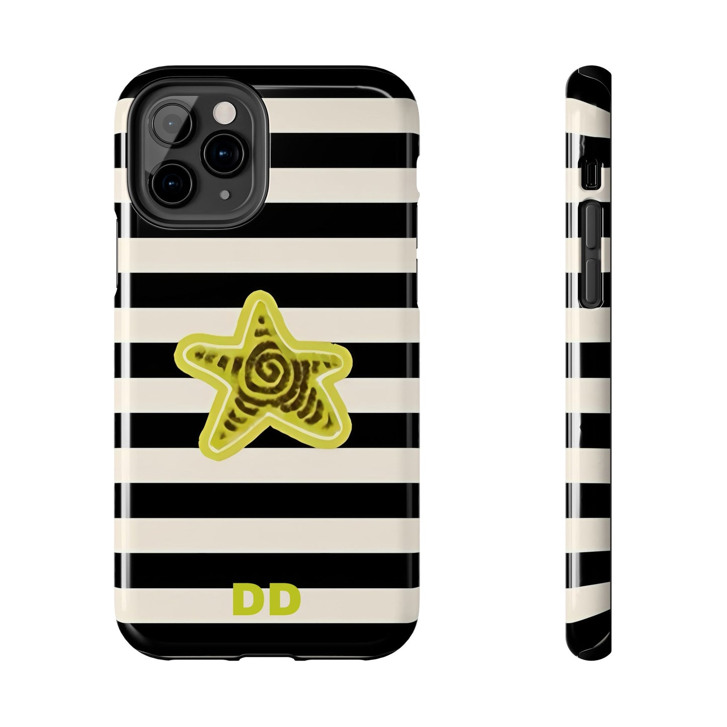 Striped Lime Star Phone Case