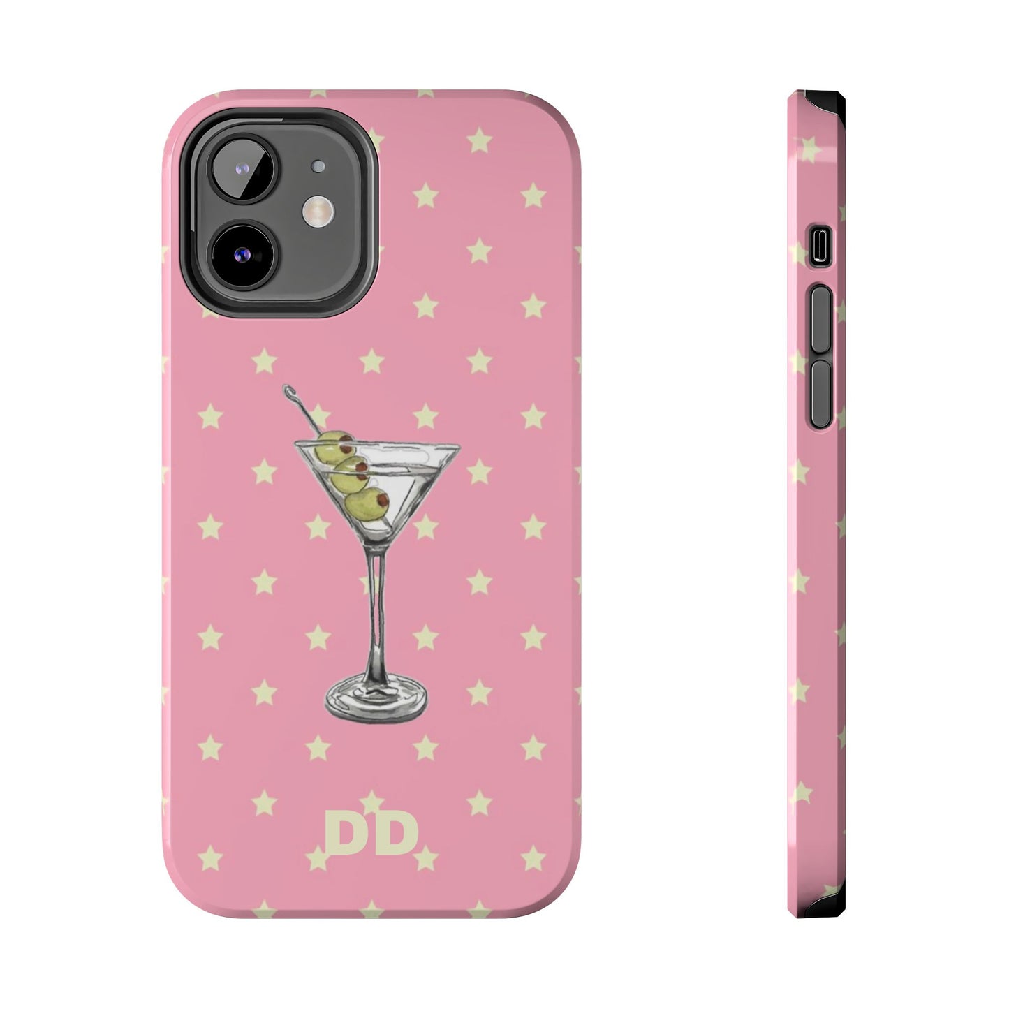 Martini Phone Case in Pink & Crème Stars