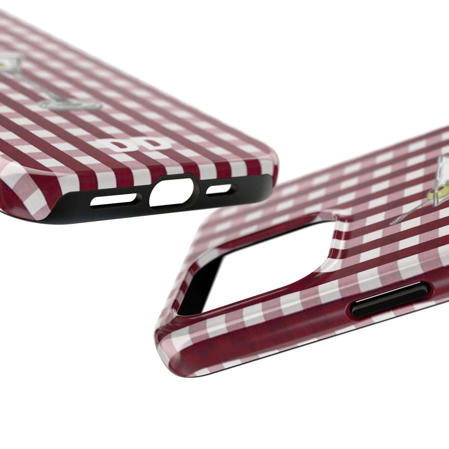 Martini Phone Case in Cherry Red Checker
