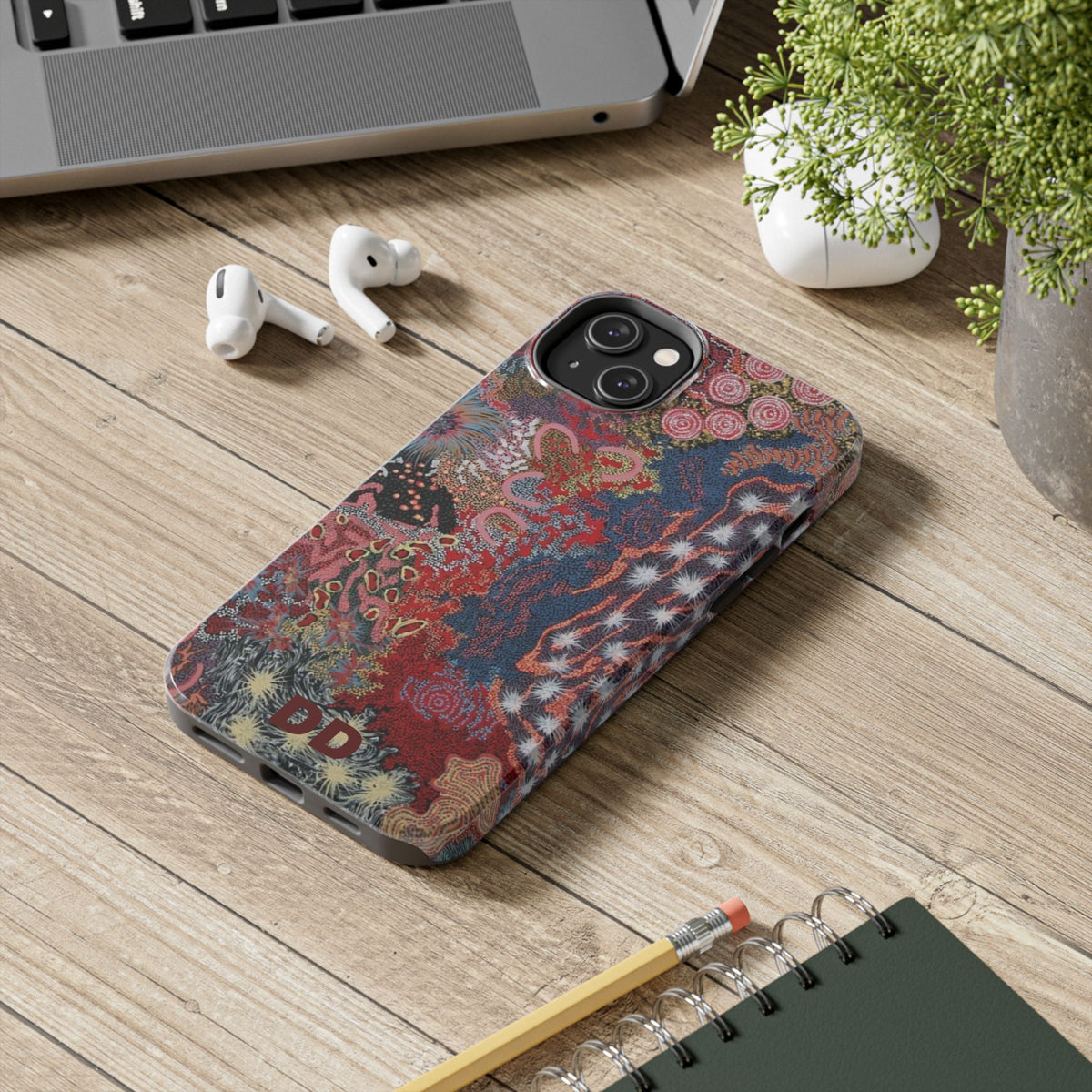Mosaic Patchwork Phone Case — Multicolour Rainbow Geometric Mosaic Design, view 42 — MagSafe Compatible | Digital Divas