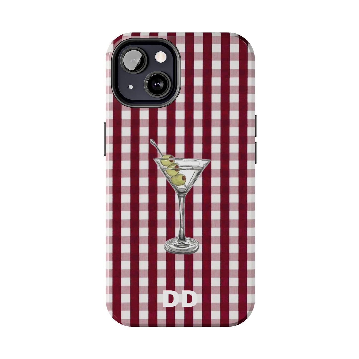 Martini Phone Case in Cherry Red Checker