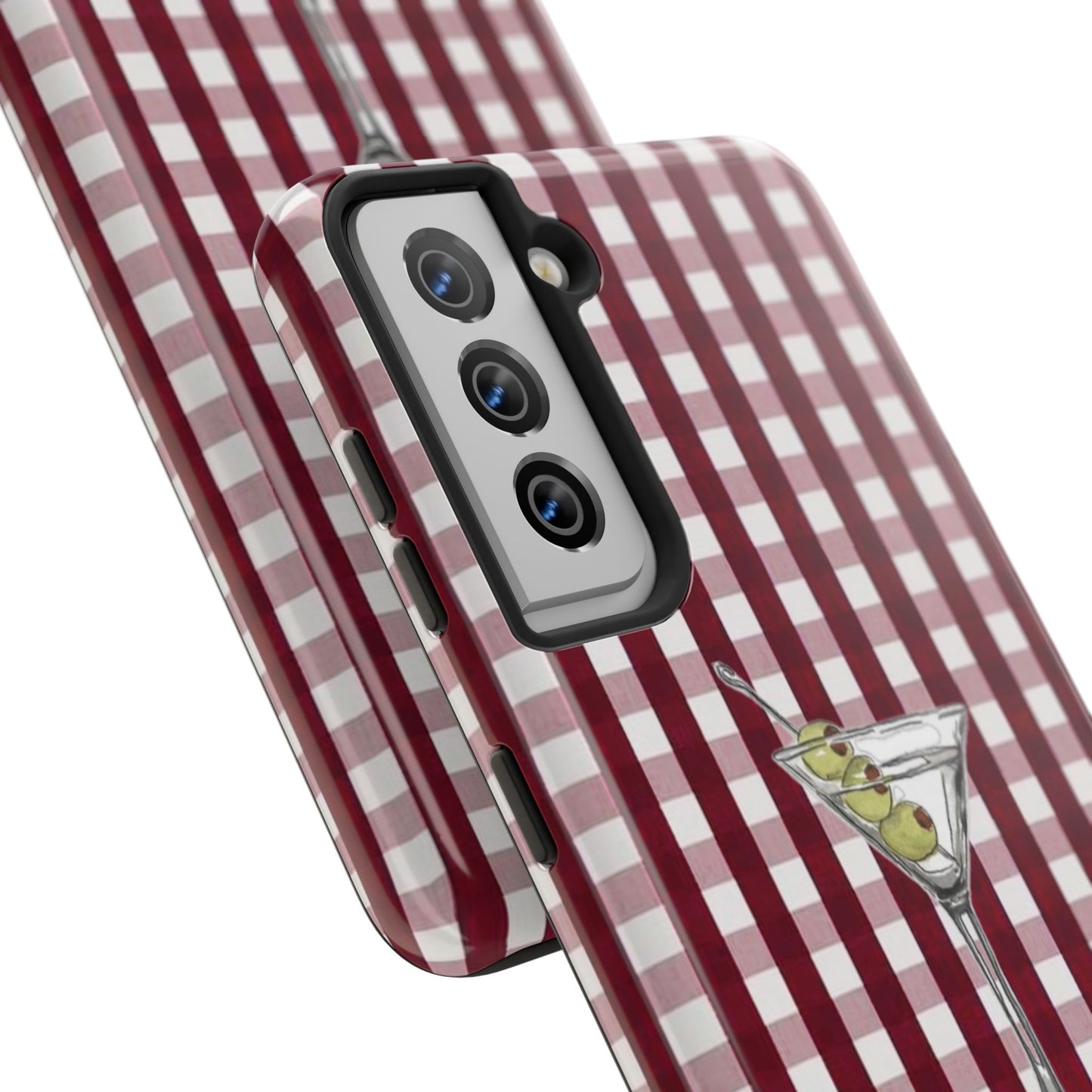 Martini Phone Case in Cherry Red Checker