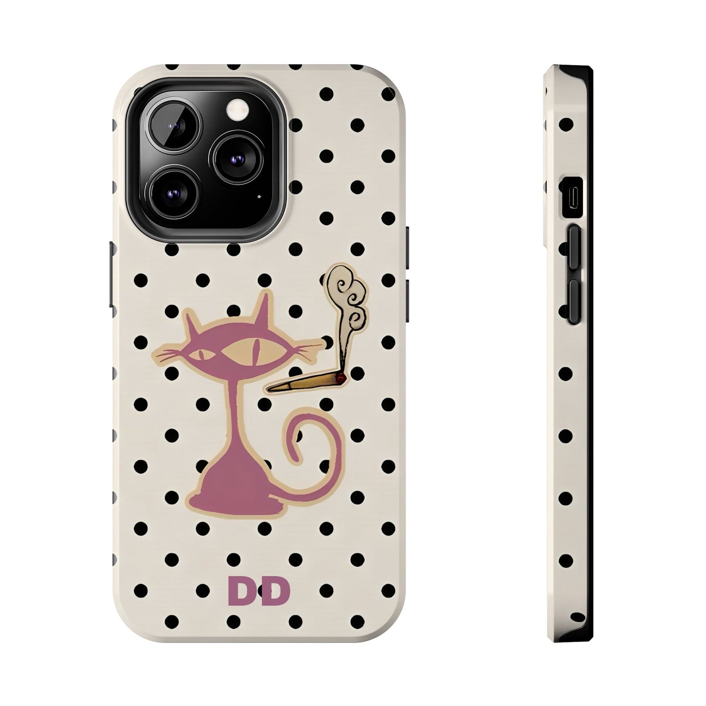 White Le Cat Phone Case