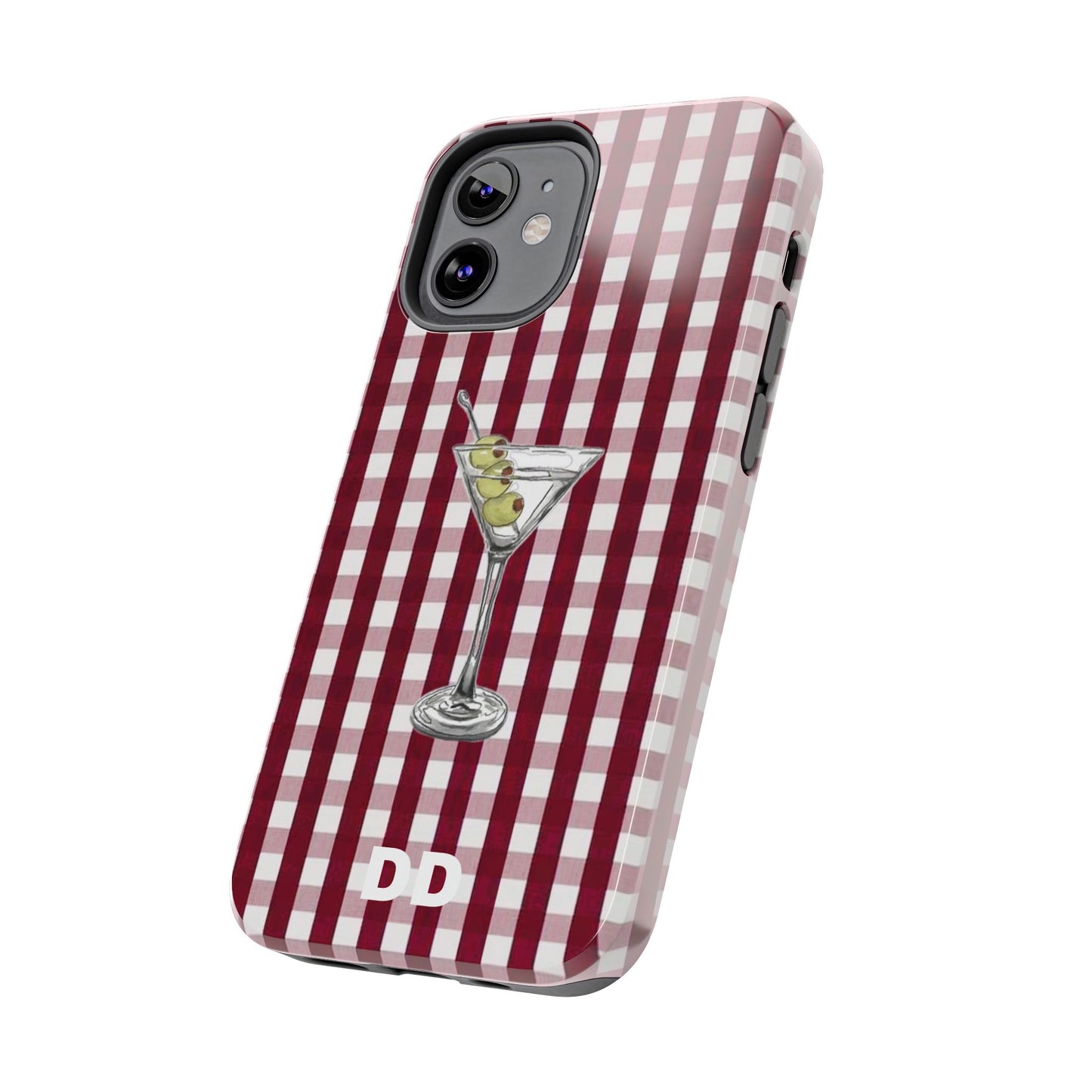 Martini Phone Case in Cherry Red Checker