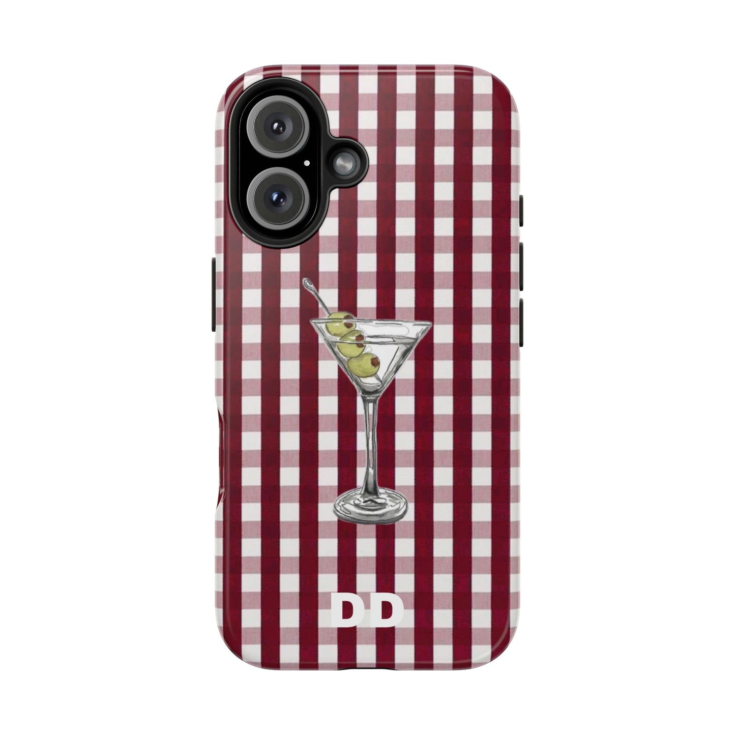 Martini Phone Case in Cherry Red Checker