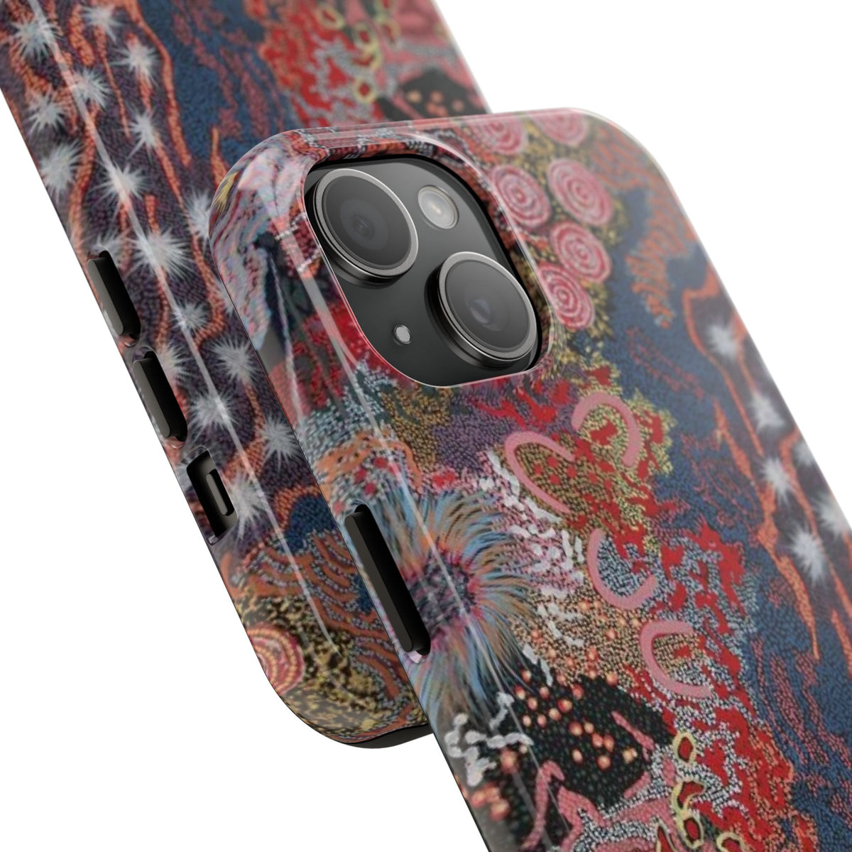 Mosaic Patchwork Phone Case — Multicolour Rainbow Geometric Mosaic Design, view 6 — MagSafe Compatible | Digital Divas