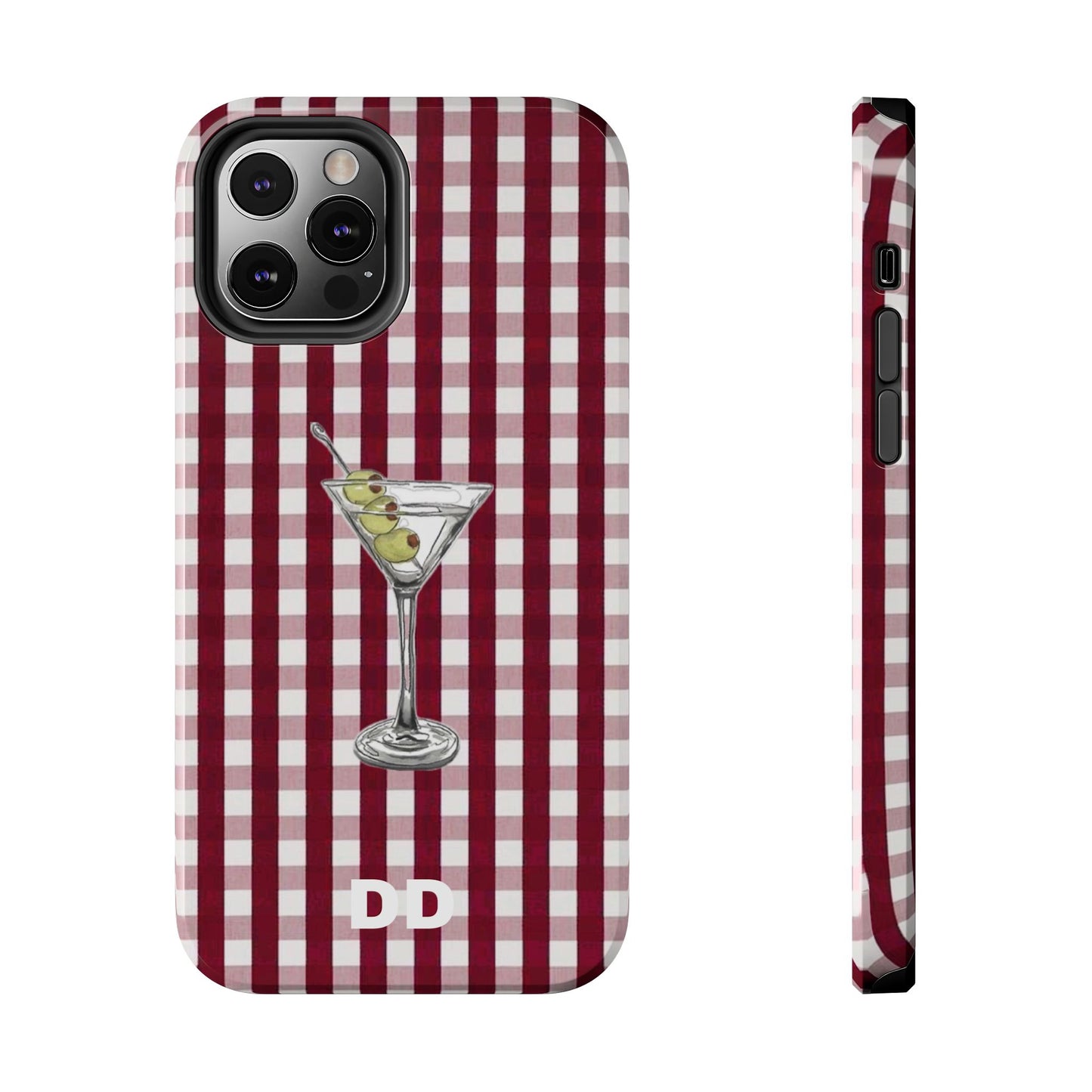 Martini Phone Case in Cherry Red Checker