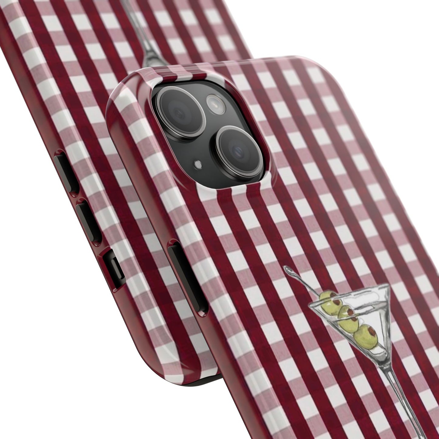 Martini Phone Case in Cherry Red Checker