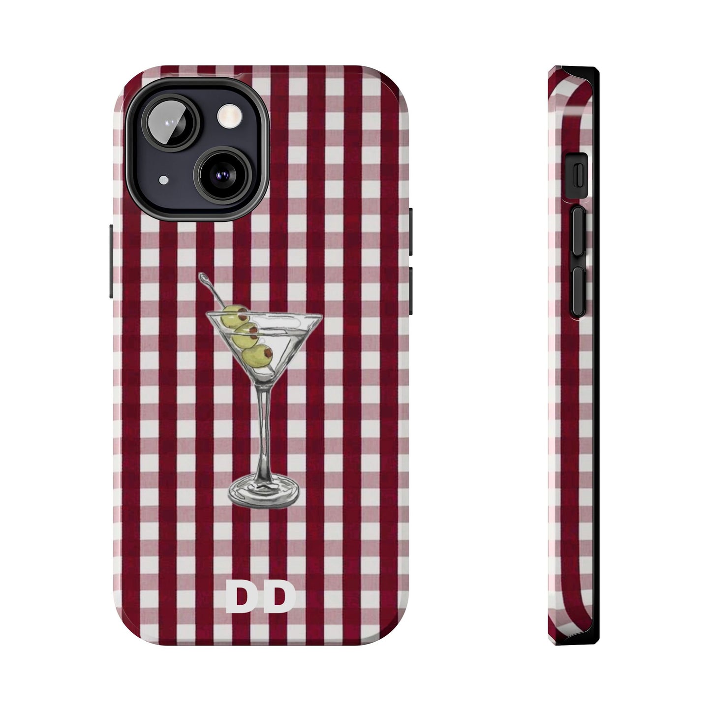 Martini Phone Case in Cherry Red Checker