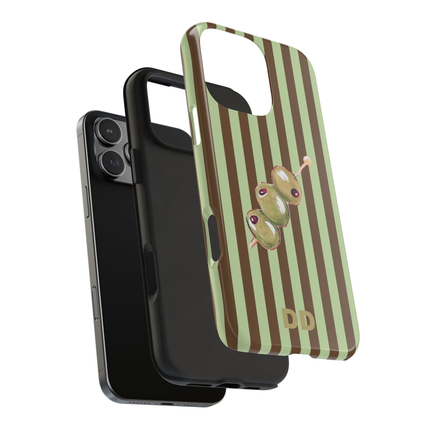 Olive Phone Case in Mint & Chip