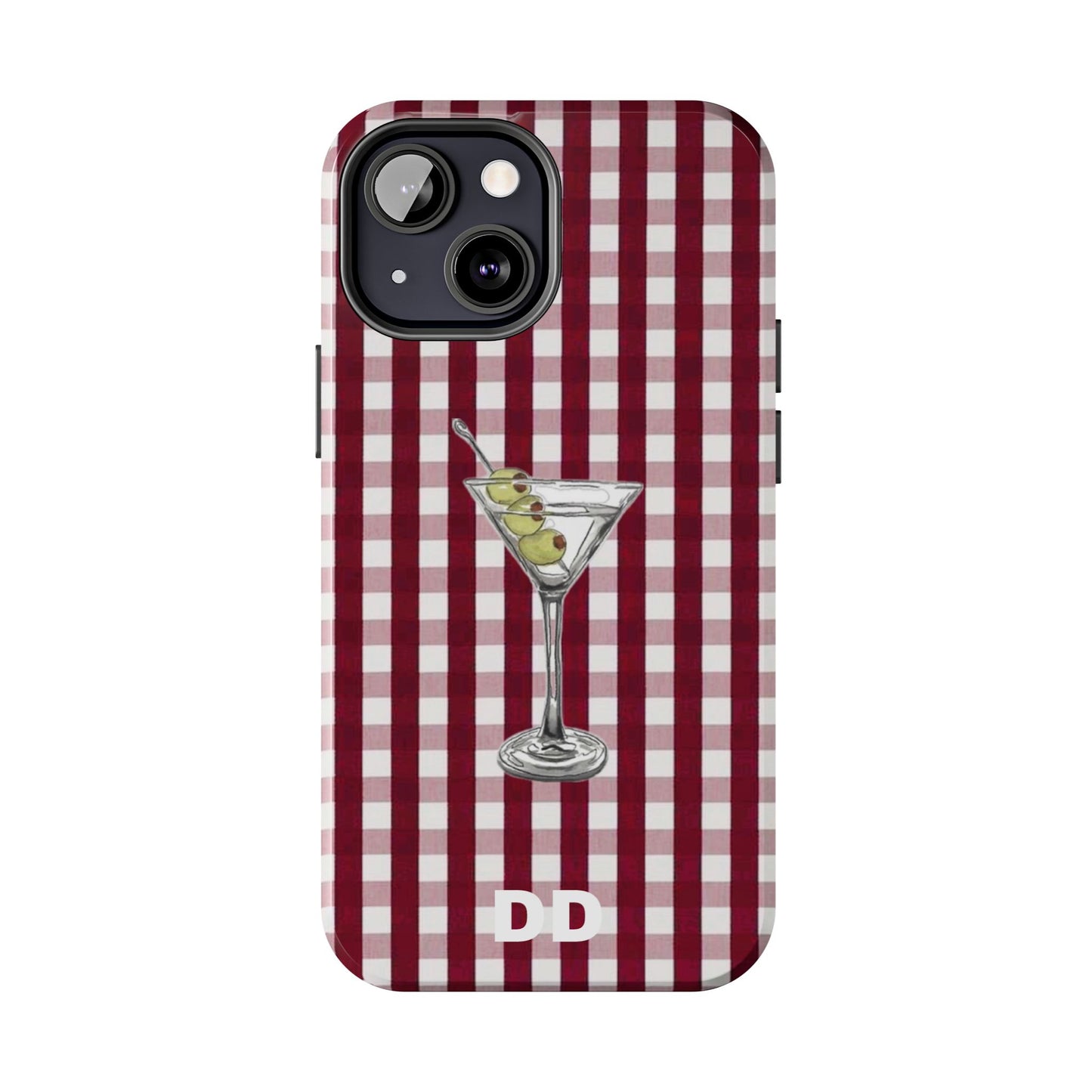 Martini Phone Case in Cherry Red Checker
