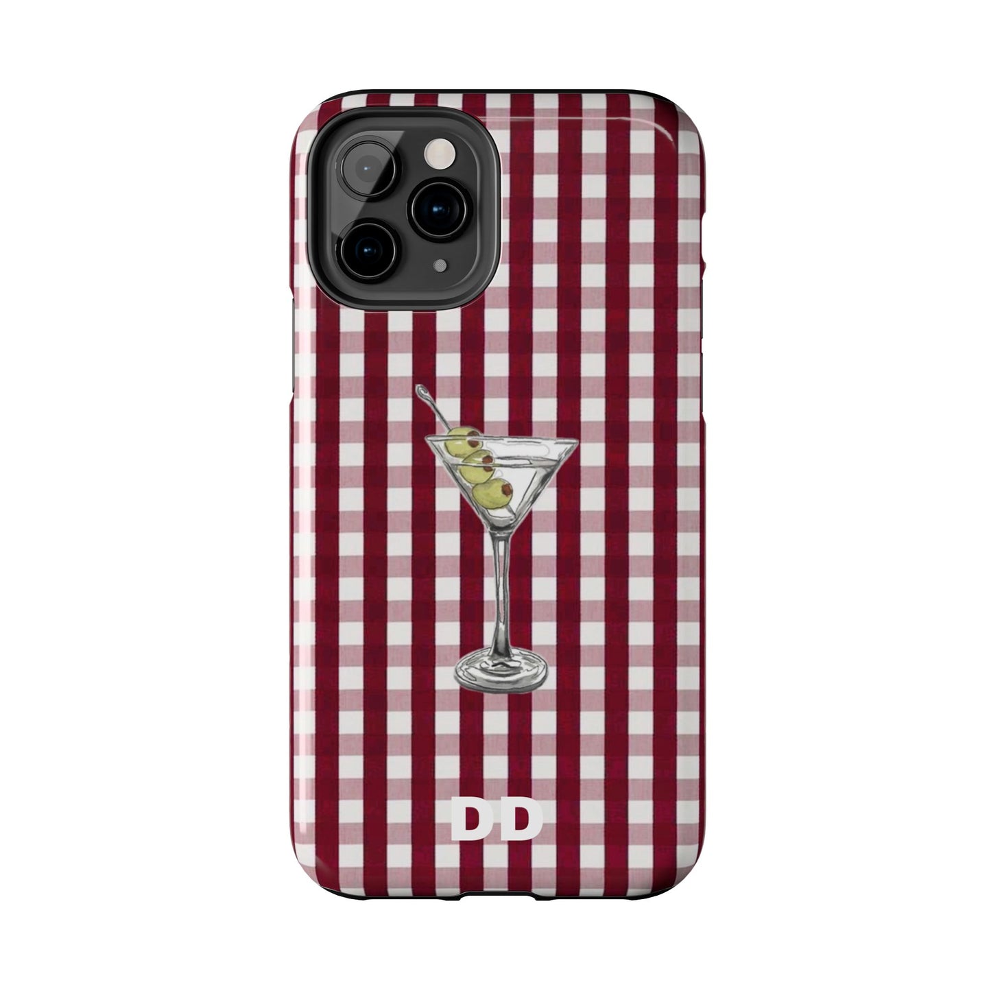 Martini Phone Case in Cherry Red Checker