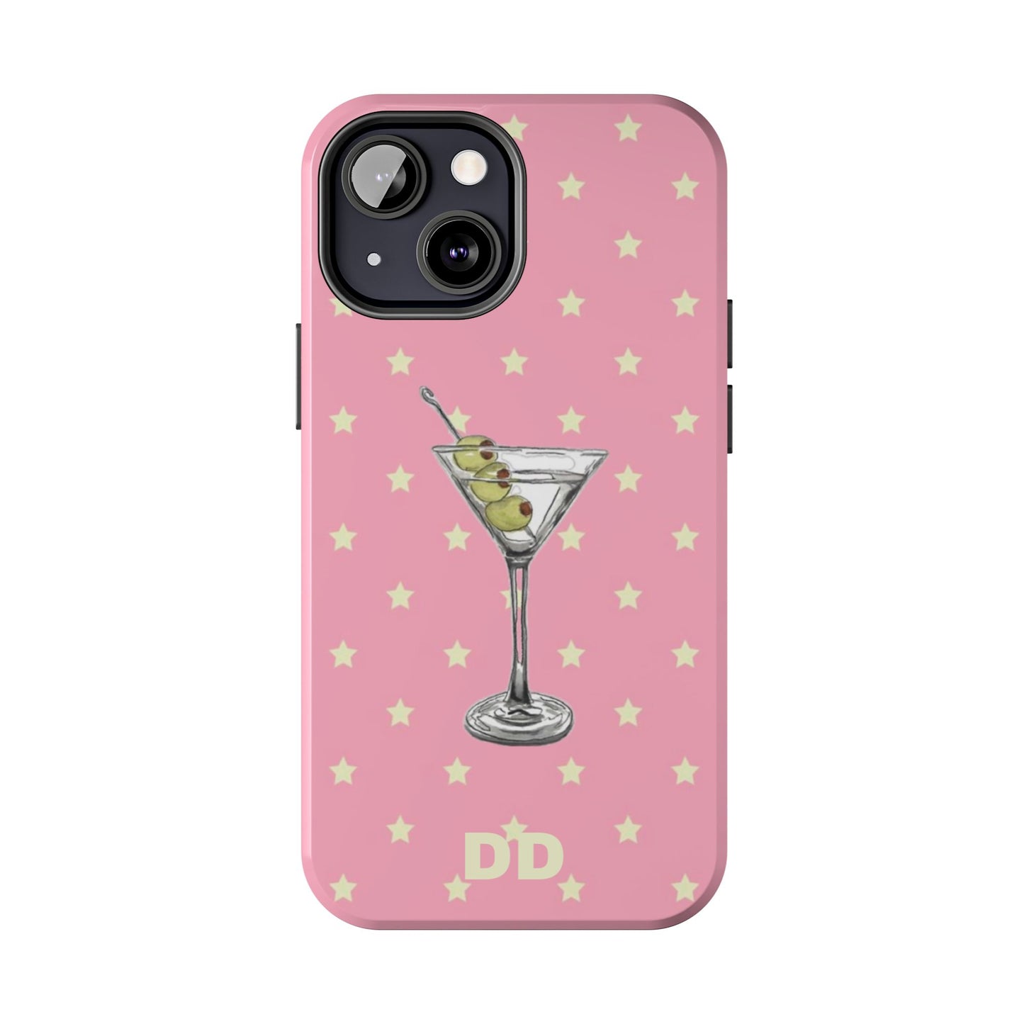 Martini Phone Case in Pink & Crème Stars