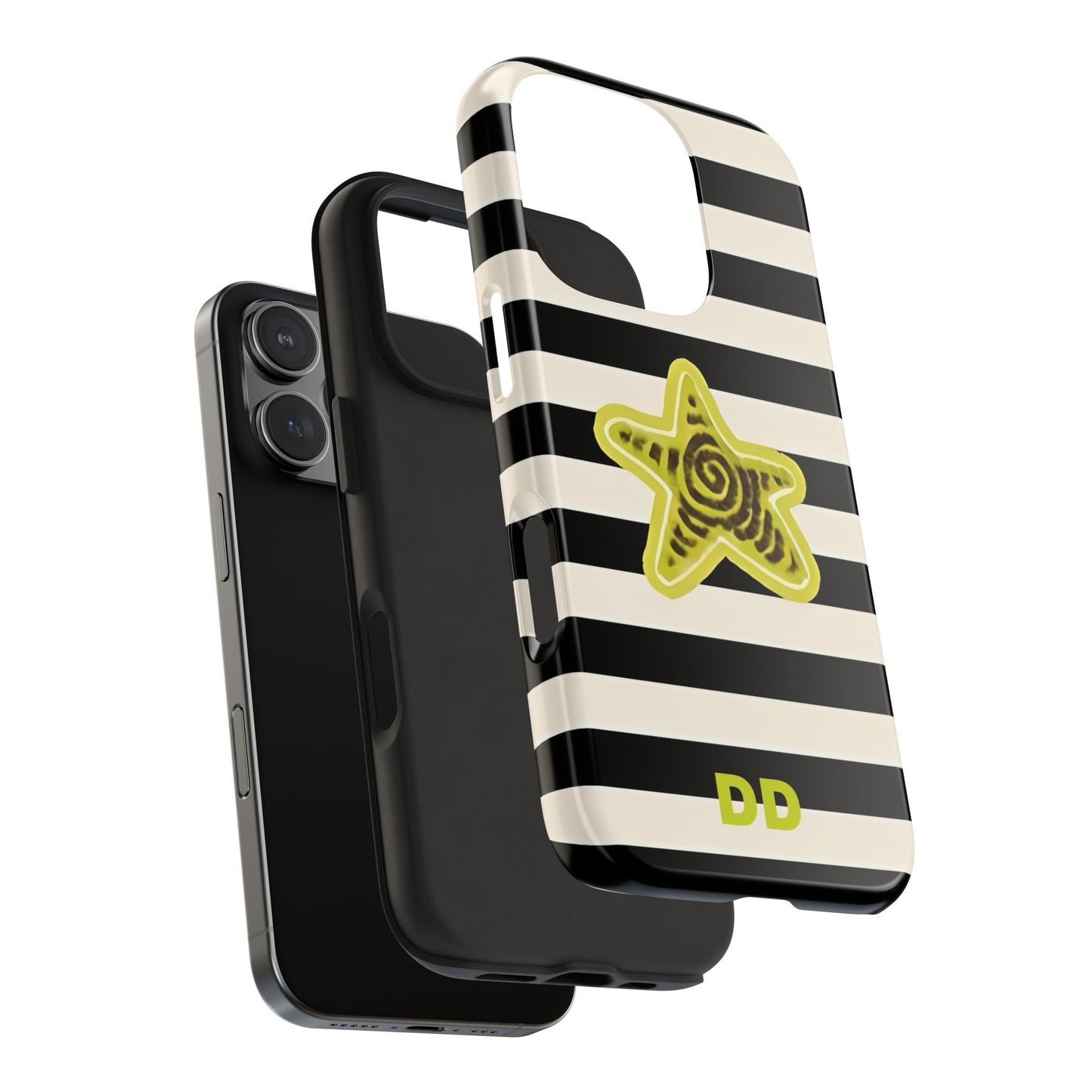 Striped Lime Star Phone Case