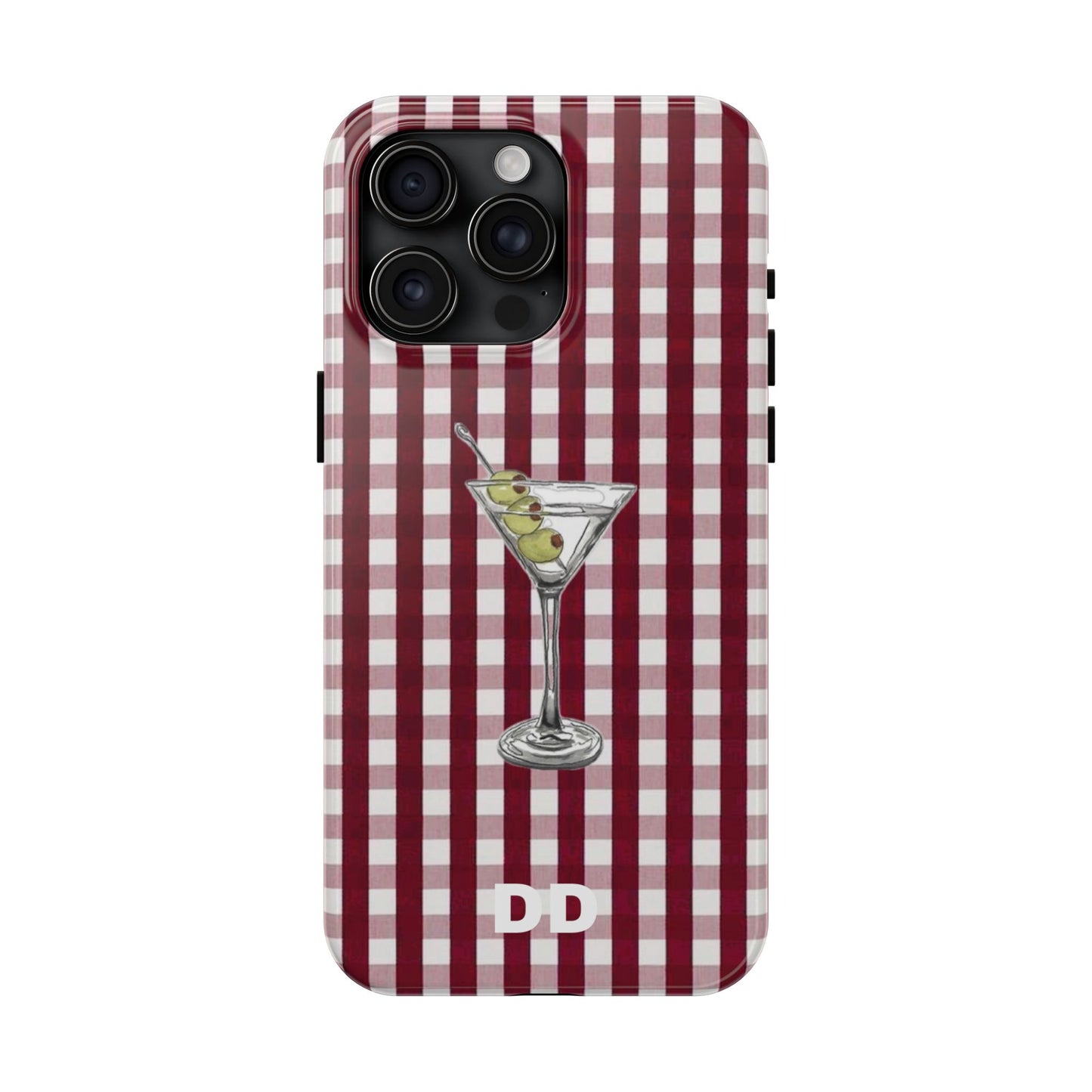 Martini Phone Case in Cherry Red Checker