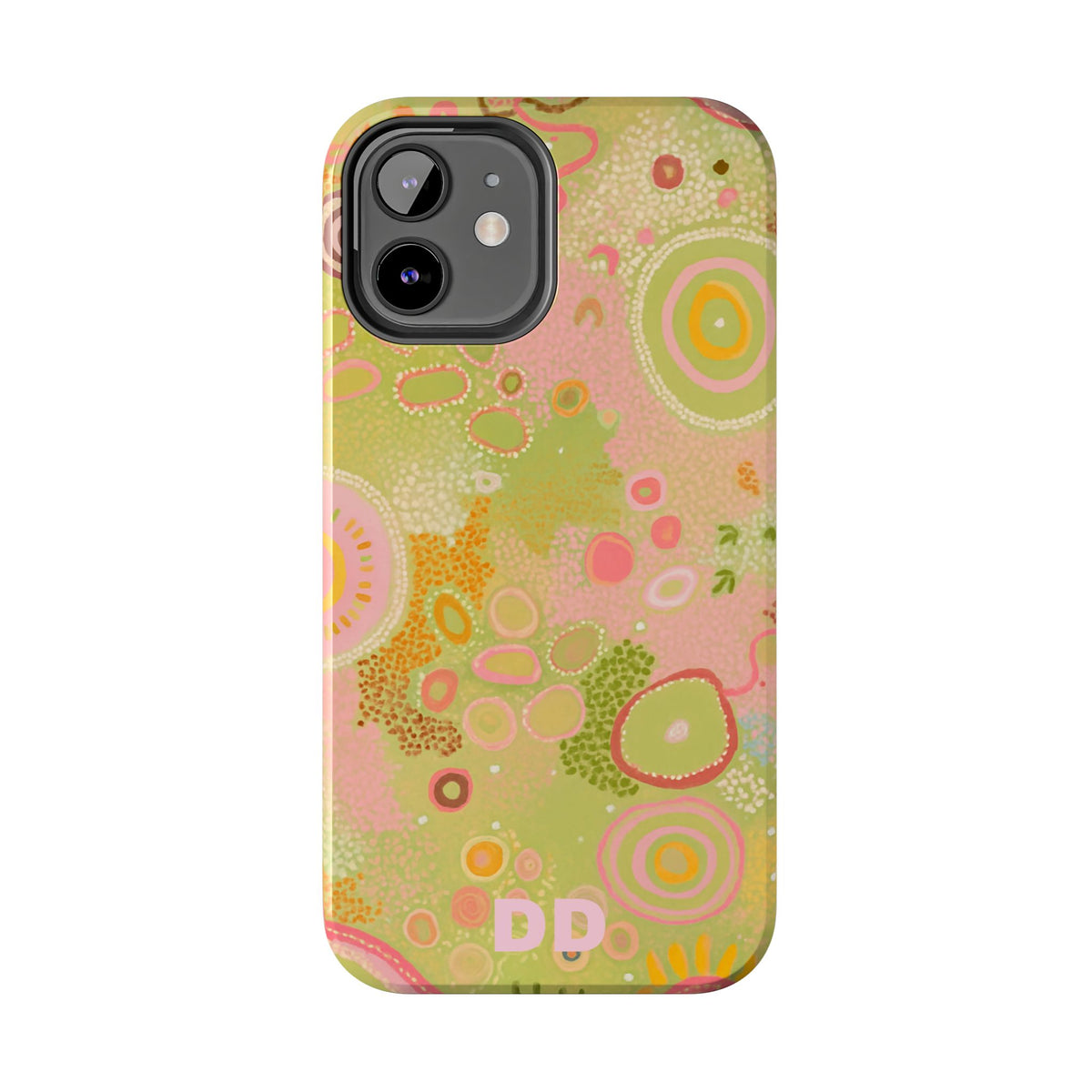 Lillie Green Phone Case — Pink Green Pastel Pressed Floral Botanical Design, view 31 — MagSafe Compatible | Digital Divas