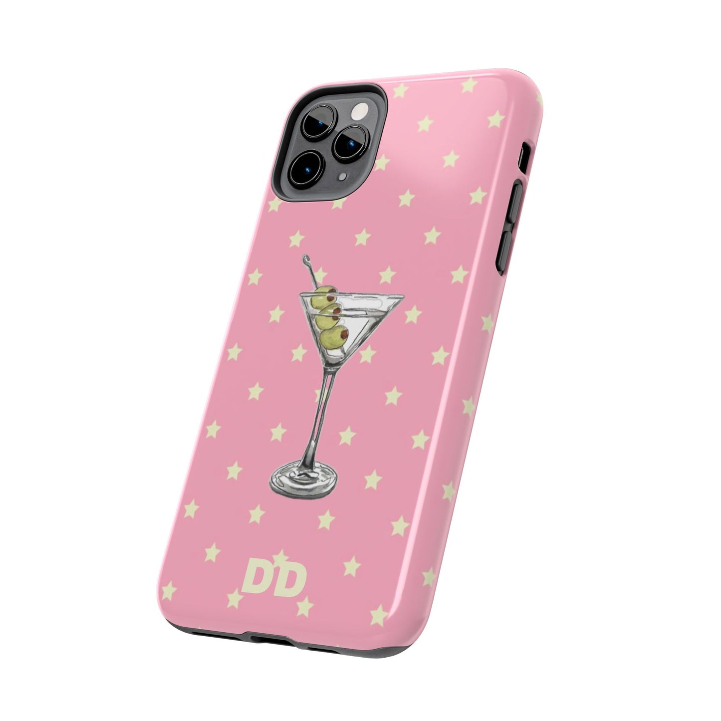 Martini Phone Case in Pink & Crème Stars