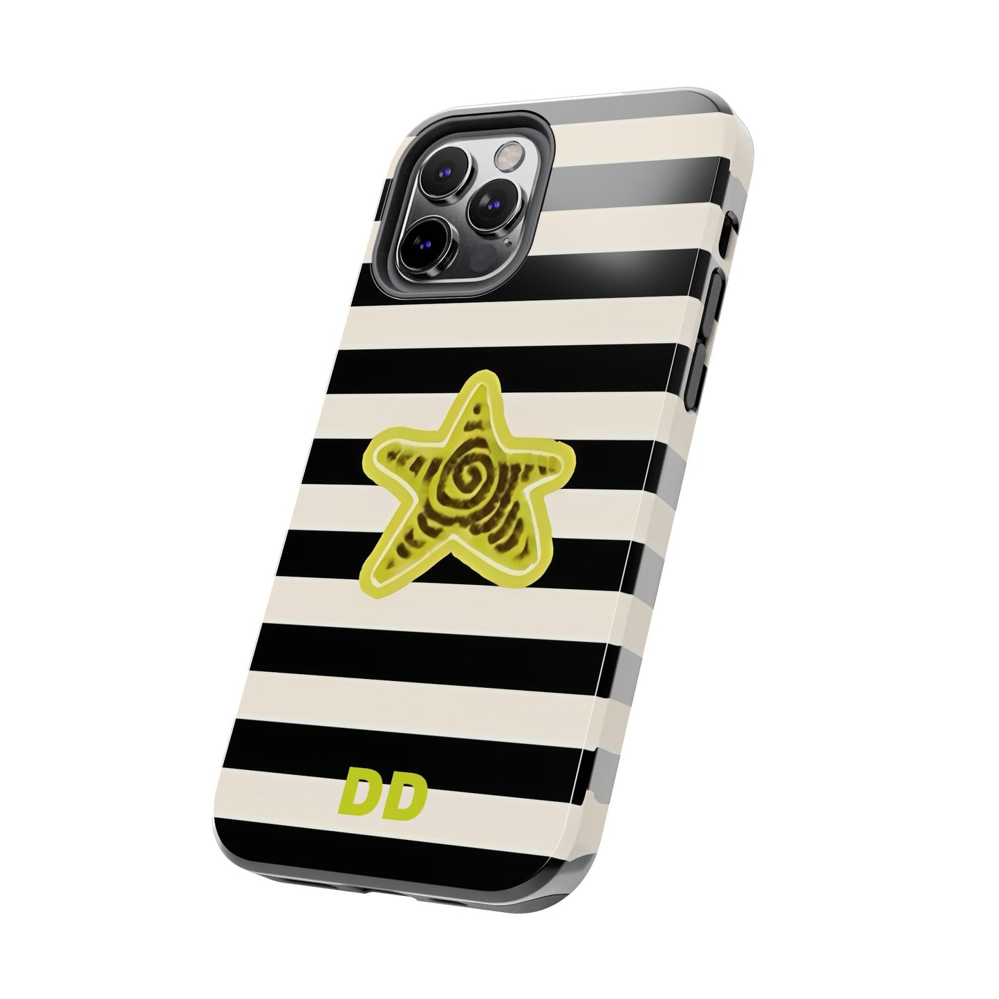 Striped Lime Star Phone Case