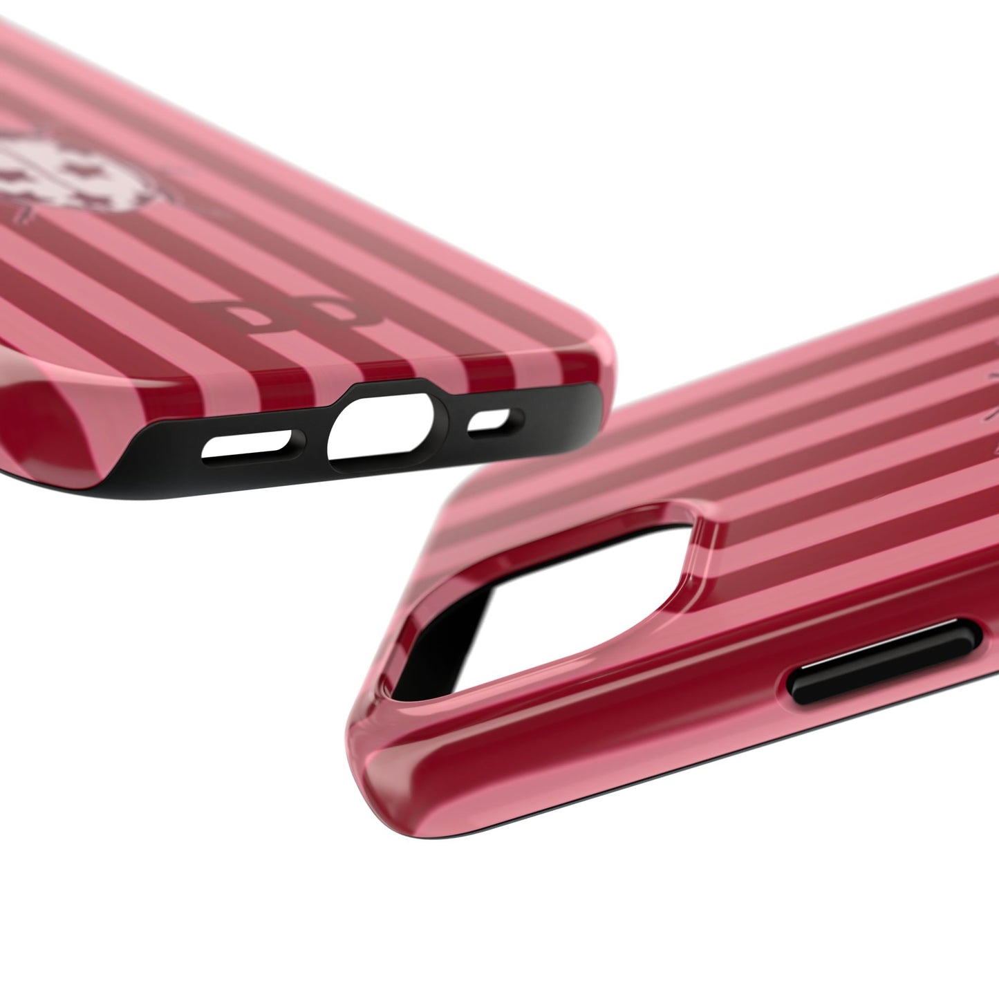 Ladybug Phone Case in Red & Pink Stripe