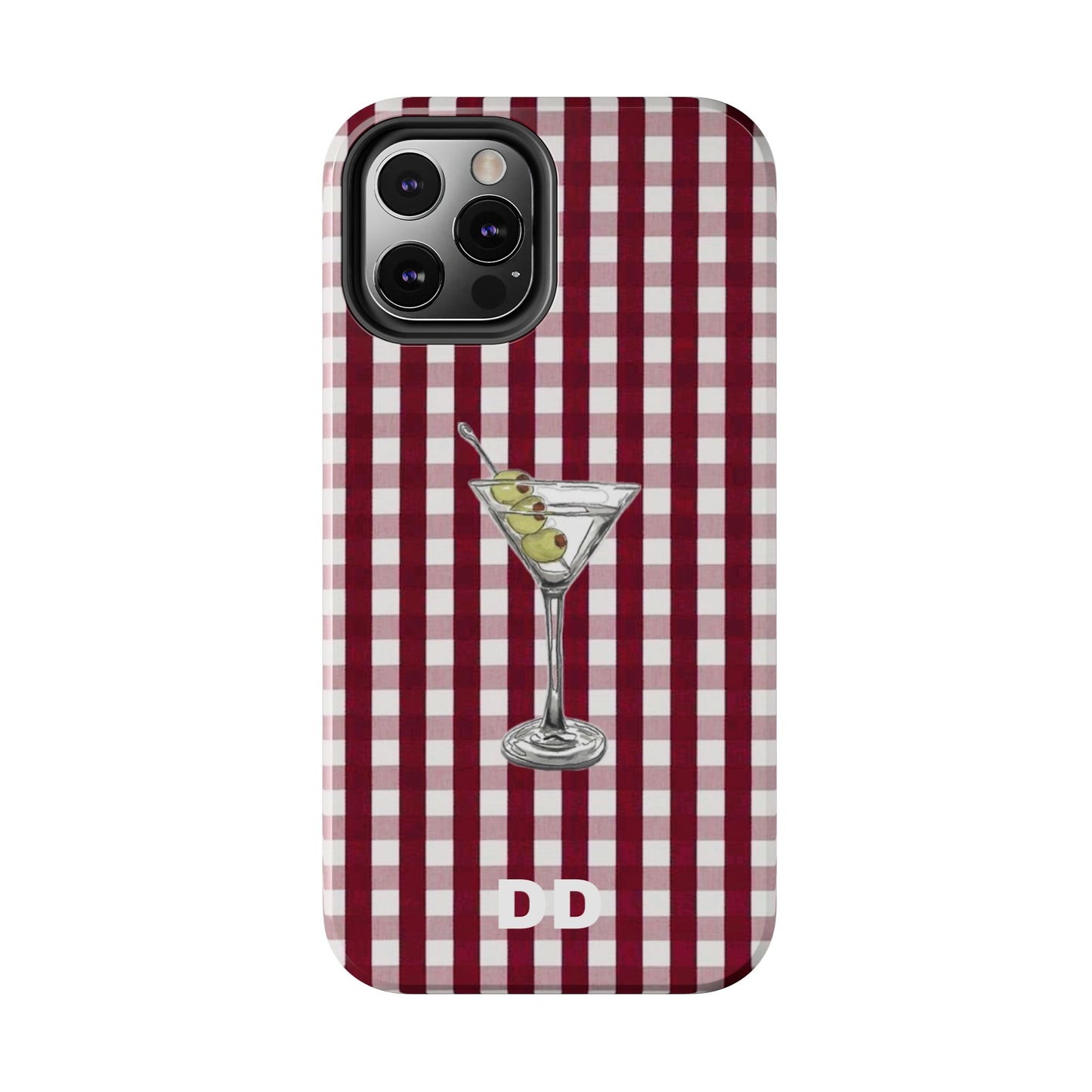Martini Phone Case in Cherry Red Checker