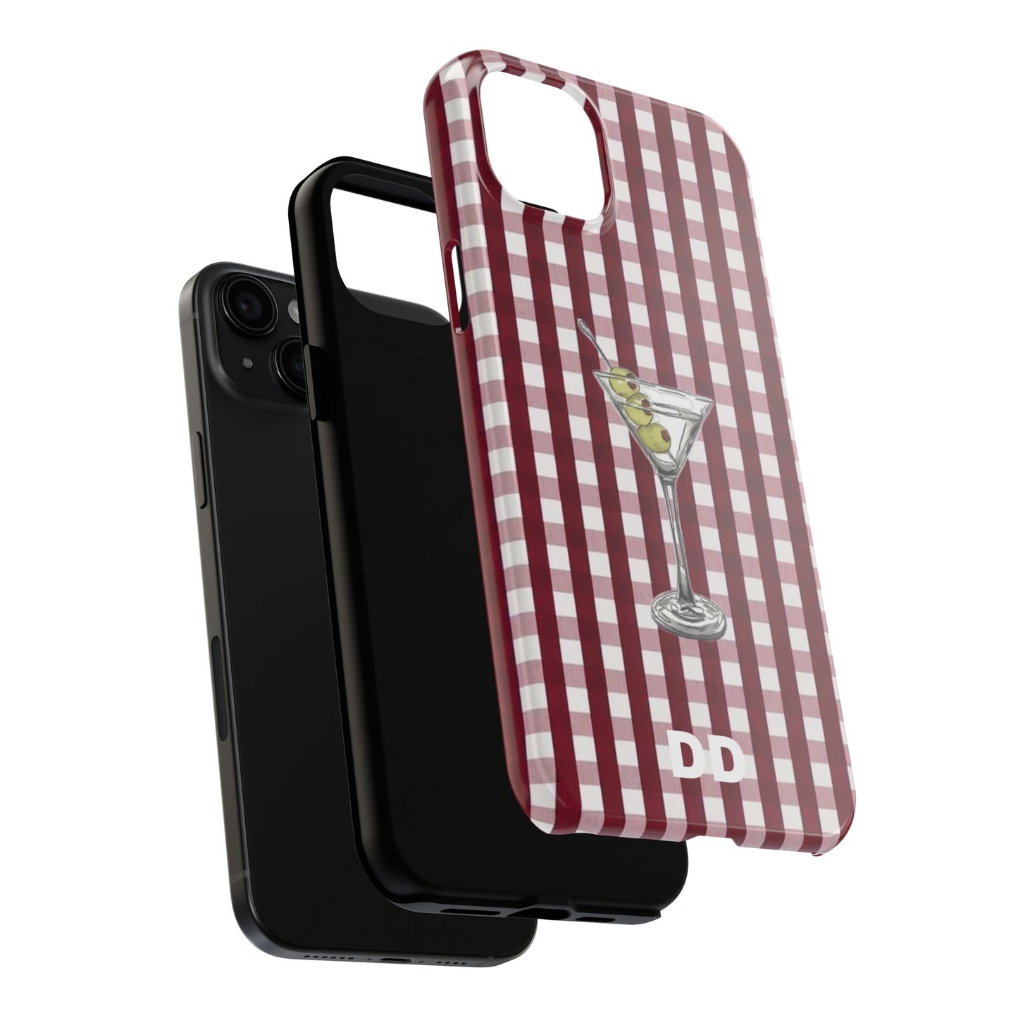 Martini Phone Case in Cherry Red Checker