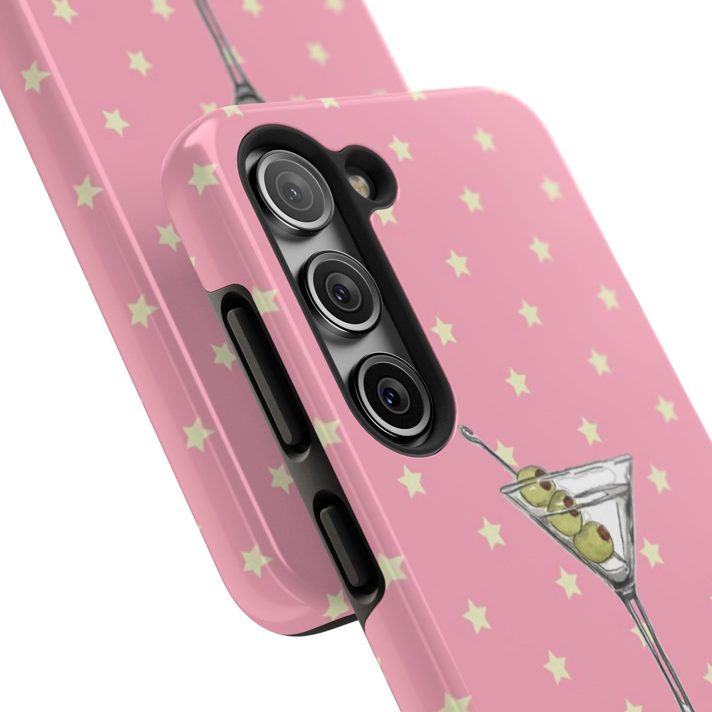 Martini Phone Case in Pink & Crème Stars