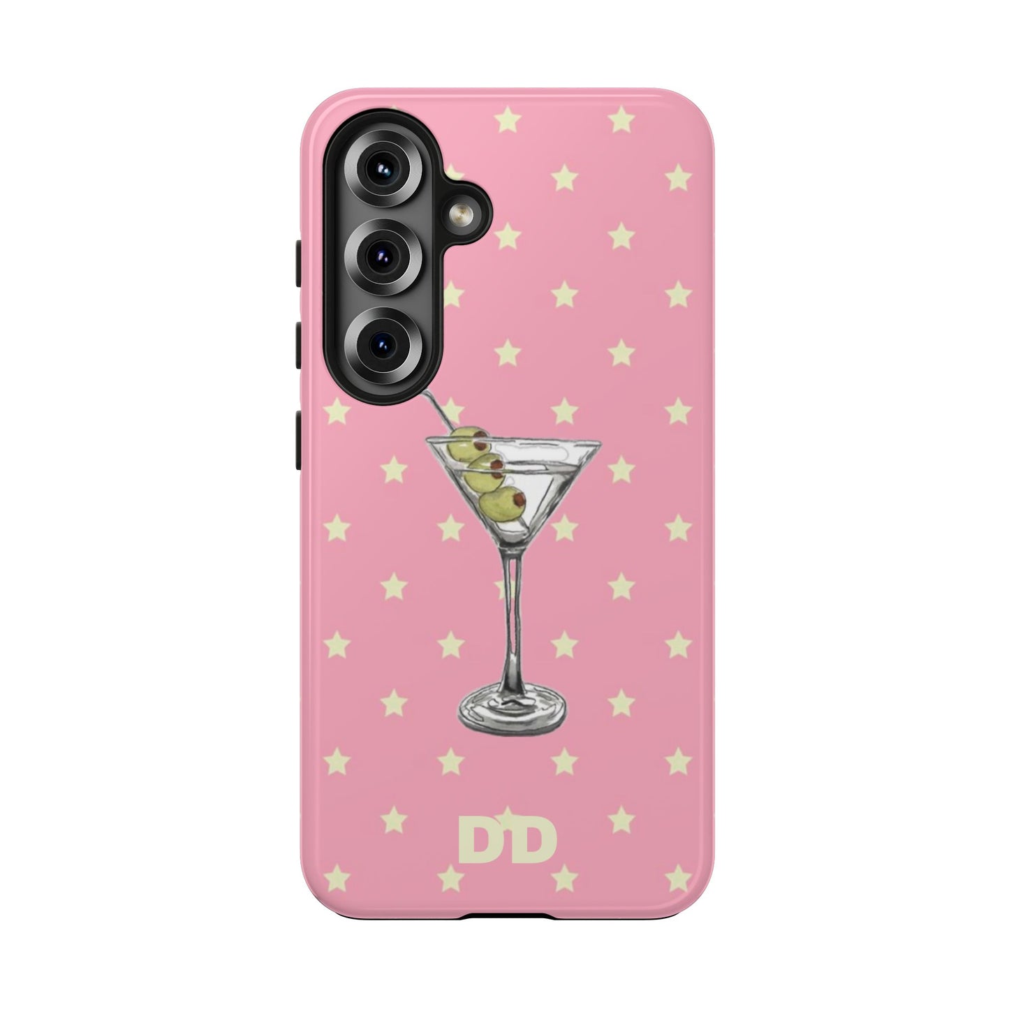 Martini Phone Case in Pink & Crème Stars