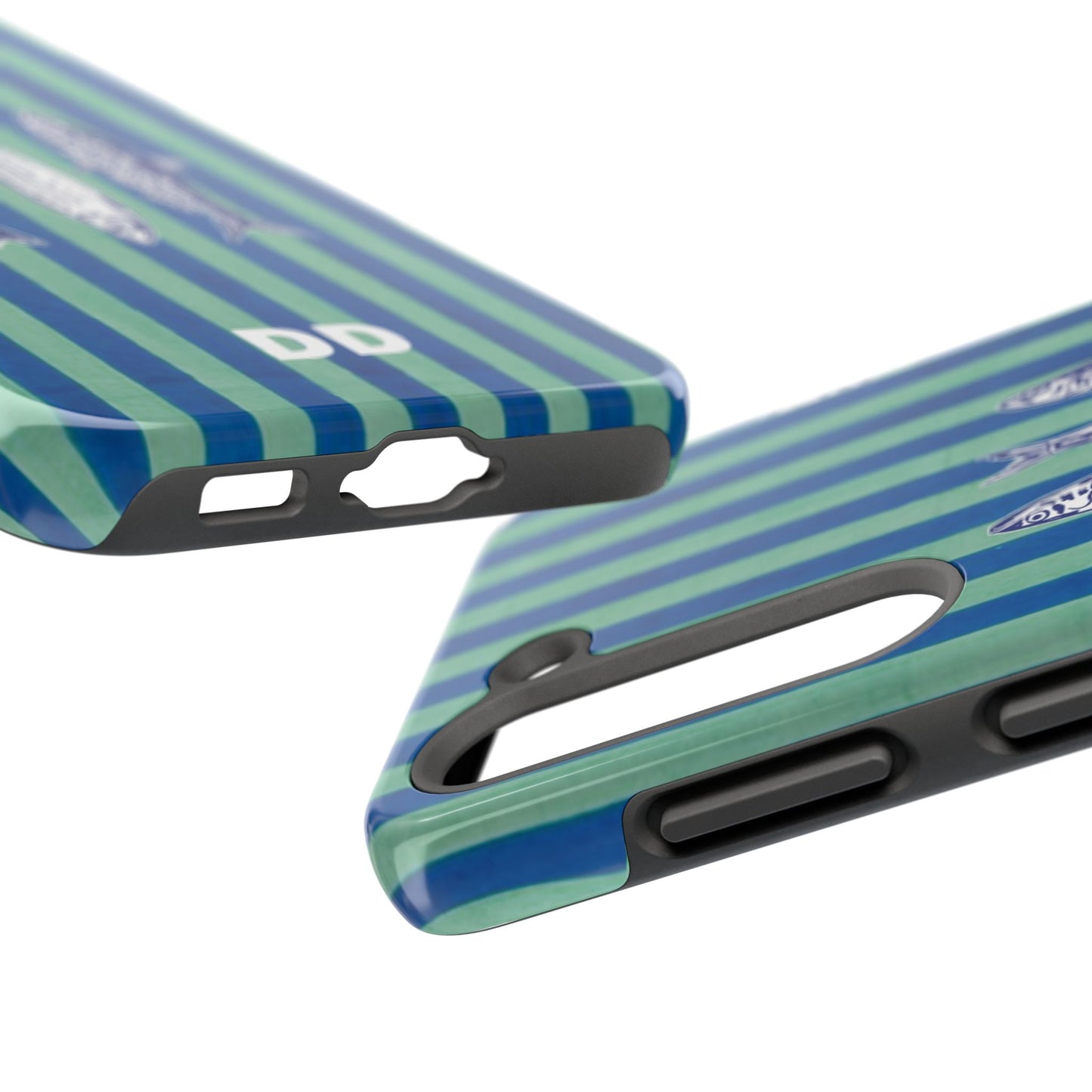 Sardine Phone Case in Turquoise & Blue Stripe