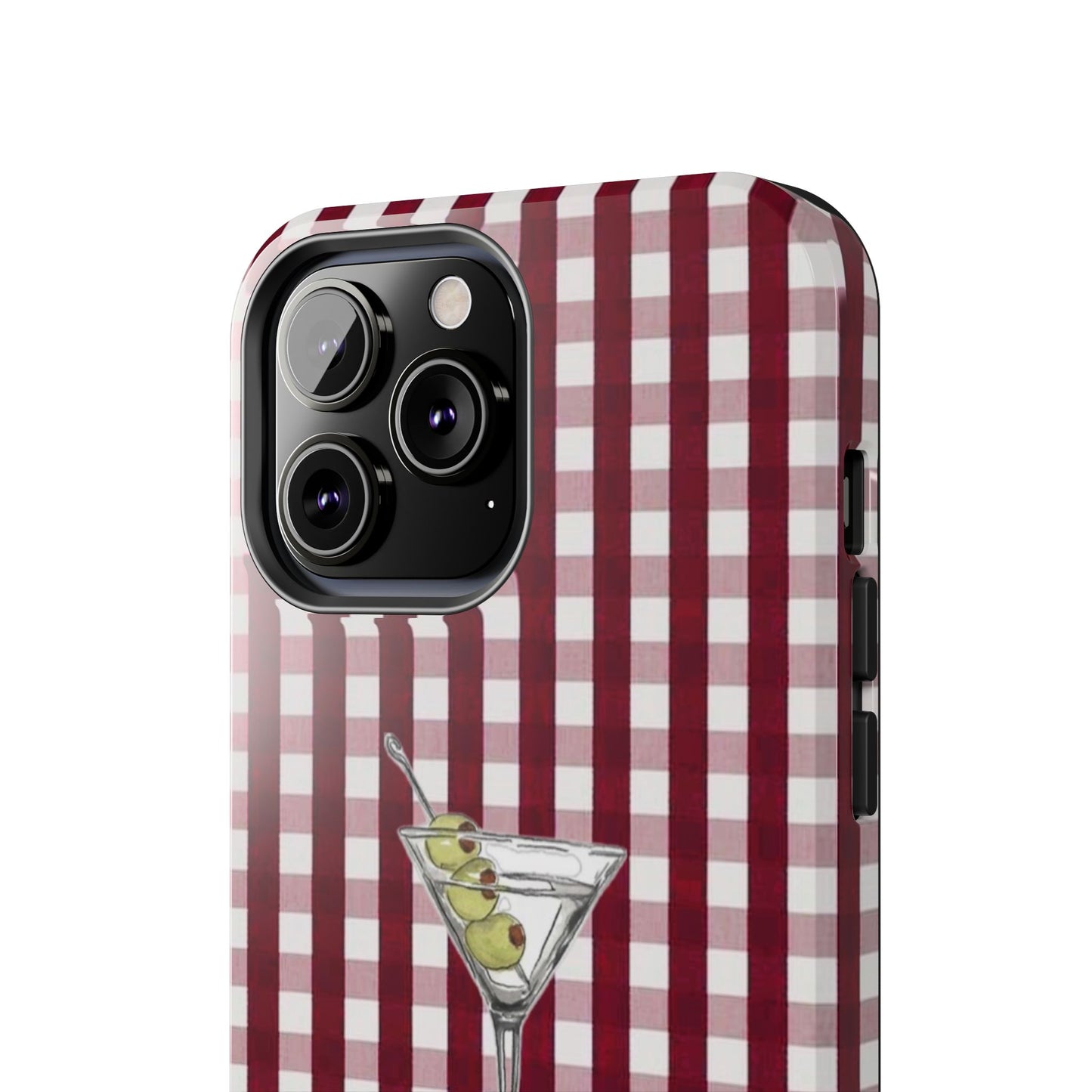 Martini Phone Case in Cherry Red Checker