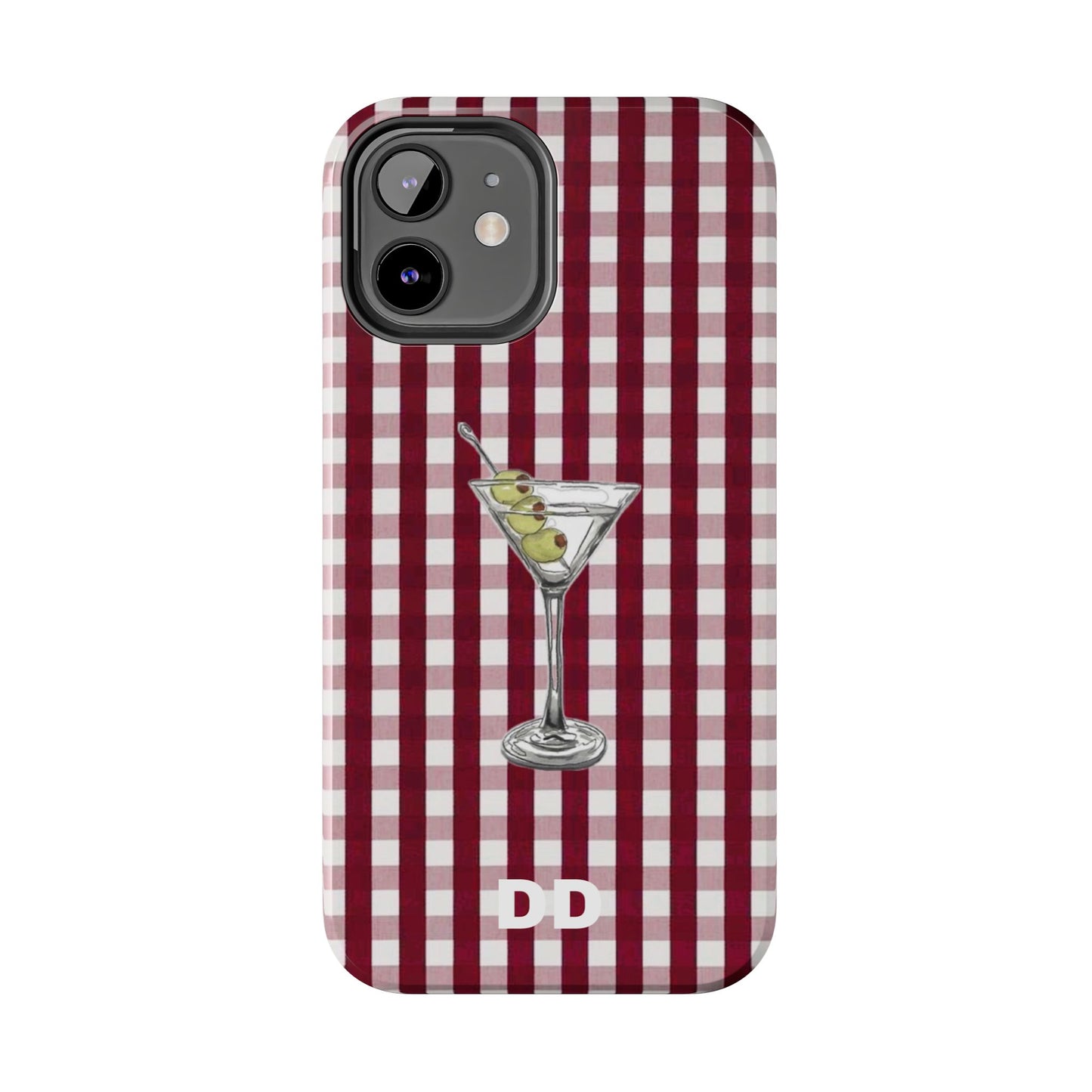 Martini Phone Case in Cherry Red Checker