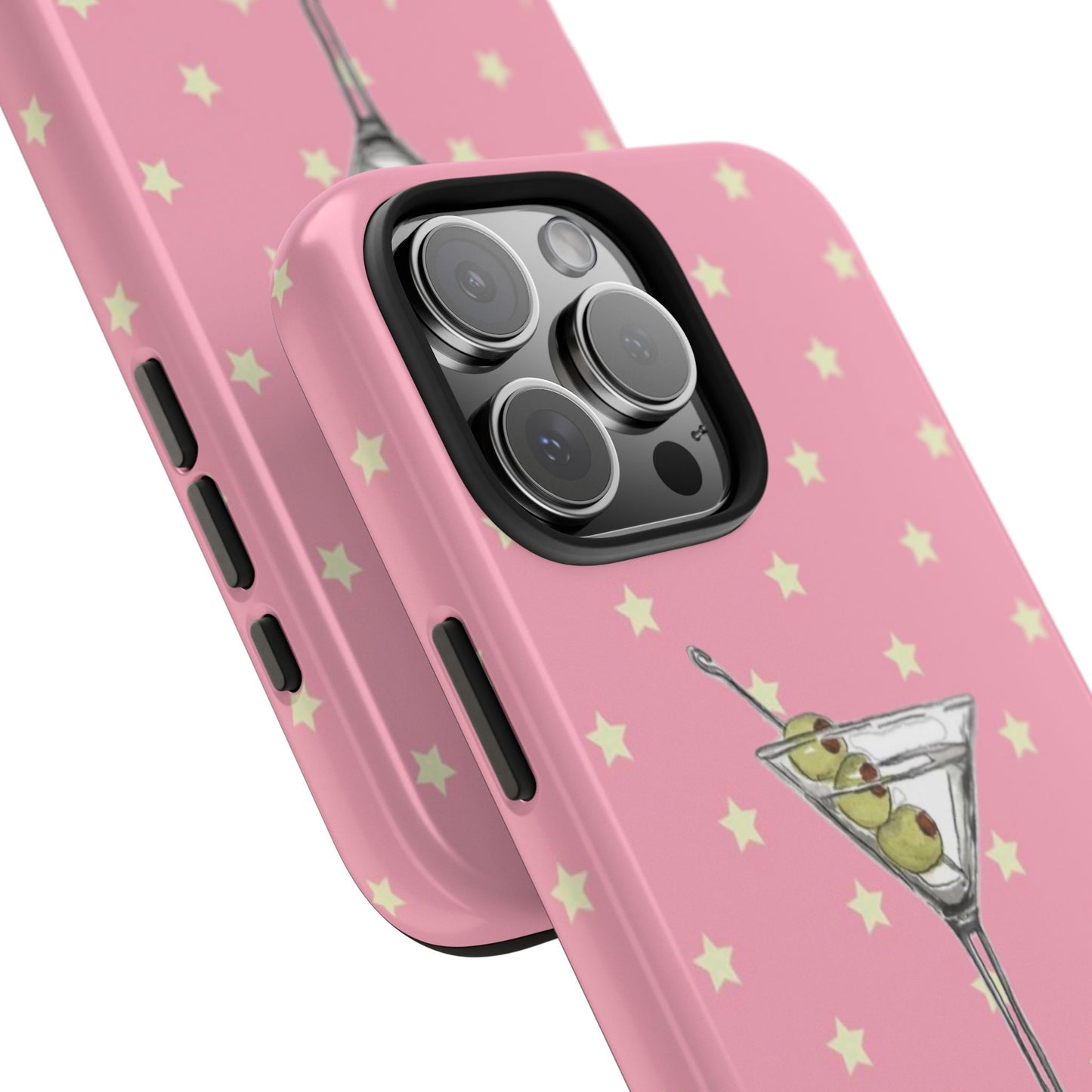 Martini Phone Case in Pink & Crème Stars