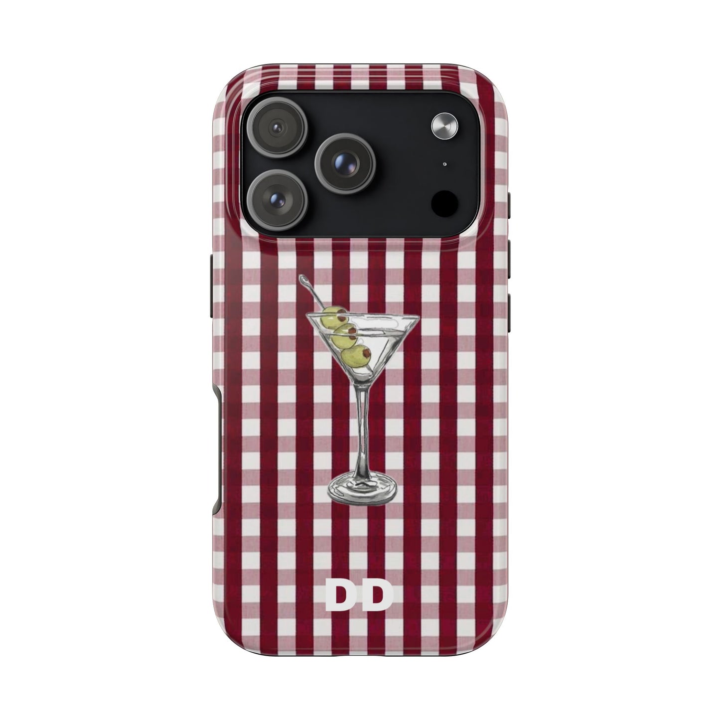 Martini Phone Case in Cherry Red Checker