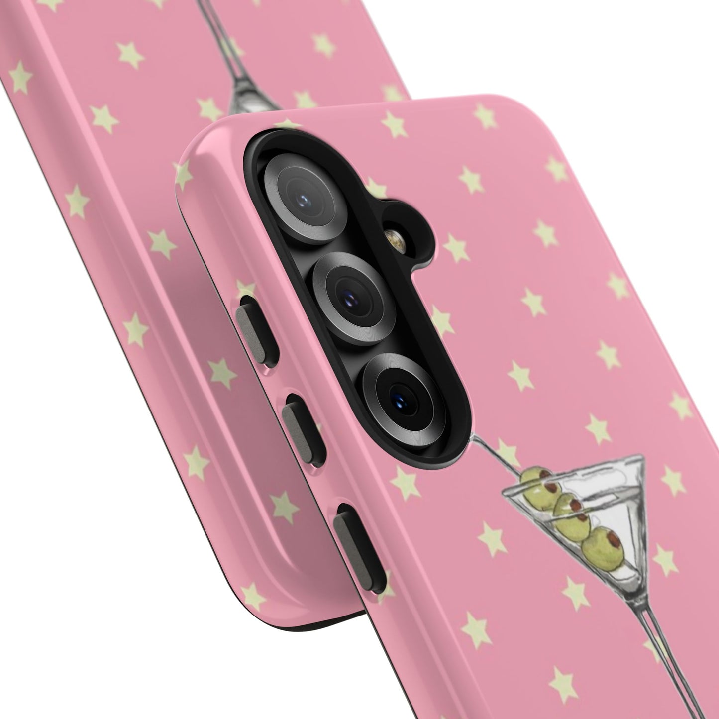 Martini Phone Case in Pink & Crème Stars