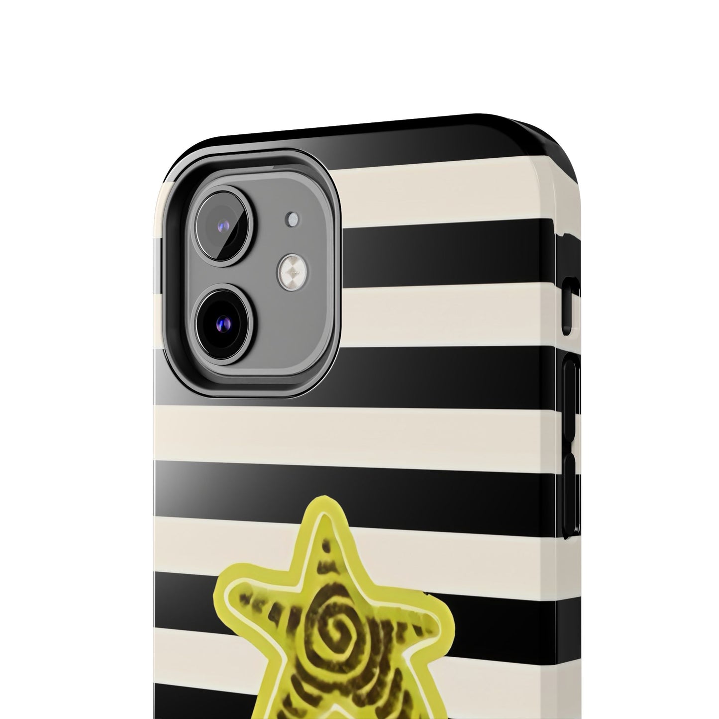 Striped Lime Star Phone Case