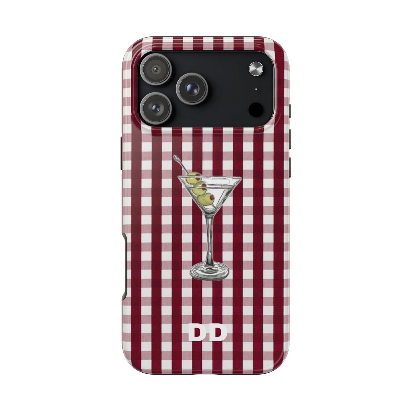 Martini Phone Case in Cherry Red Checker