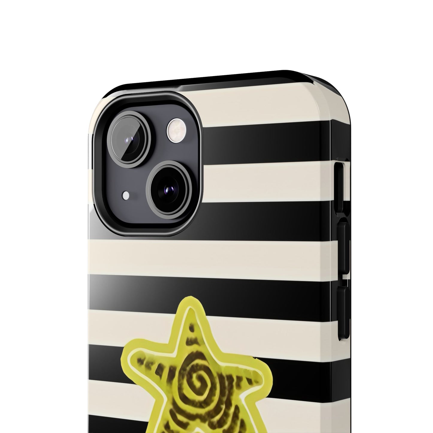 Striped Lime Star Phone Case