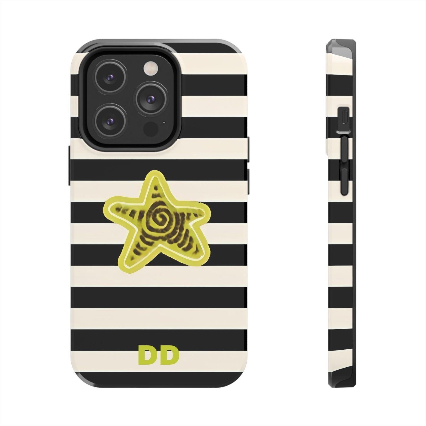 Striped Lime Star Phone Case